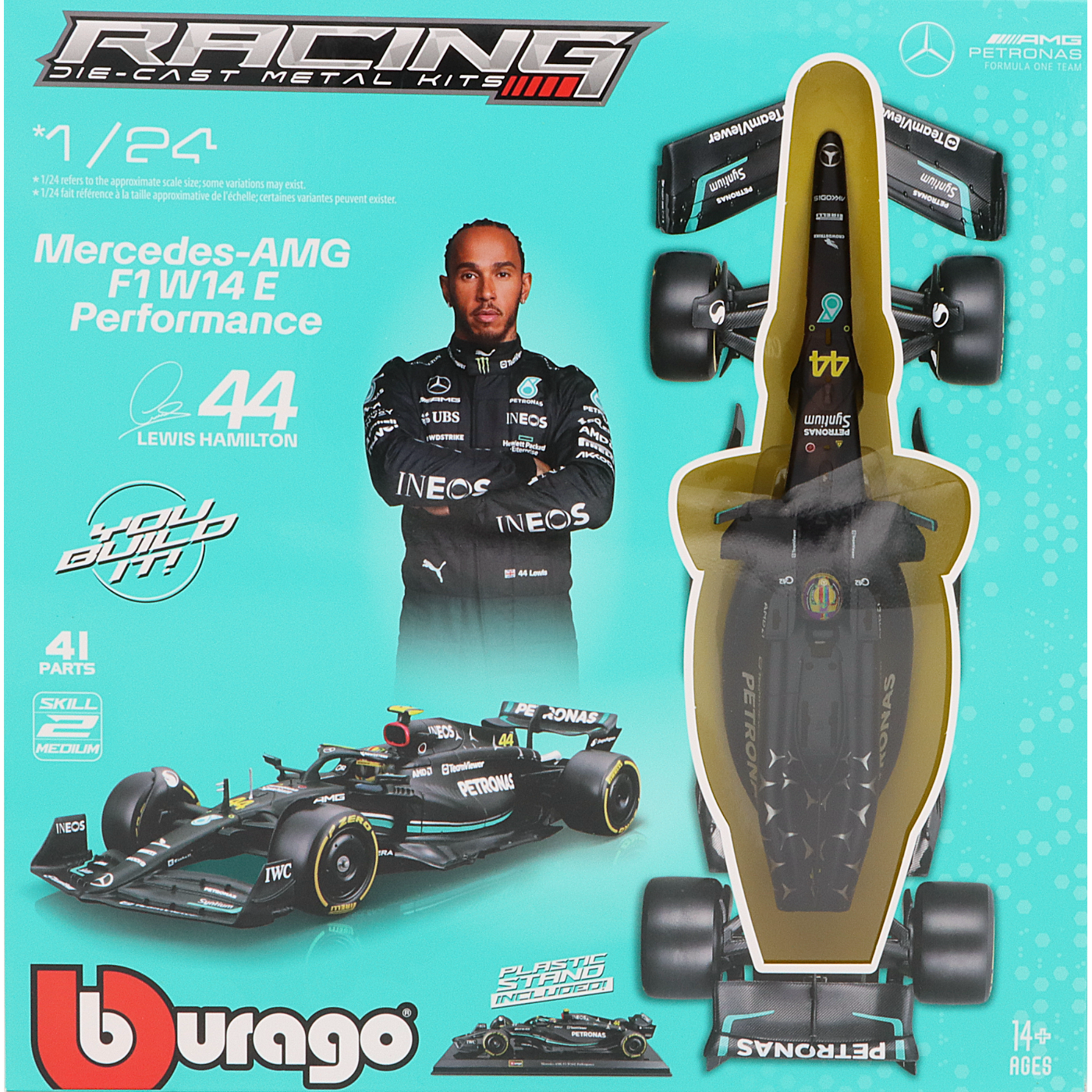Mercedes-AMG F1 W14 E - Lewis Hamilton - Byggsats - 1:24