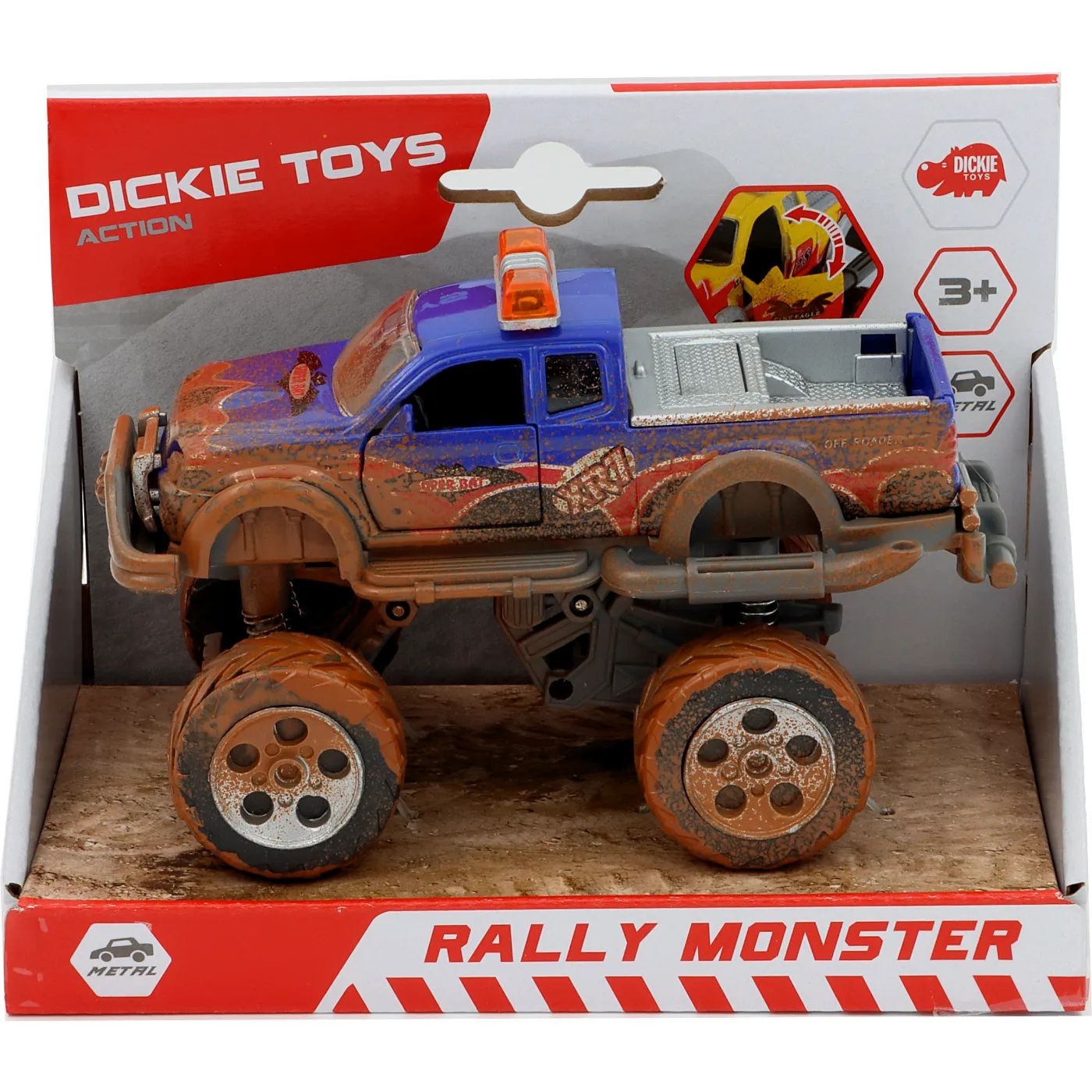 Läs mer om Rally Monster - Dickie Toys - Blå