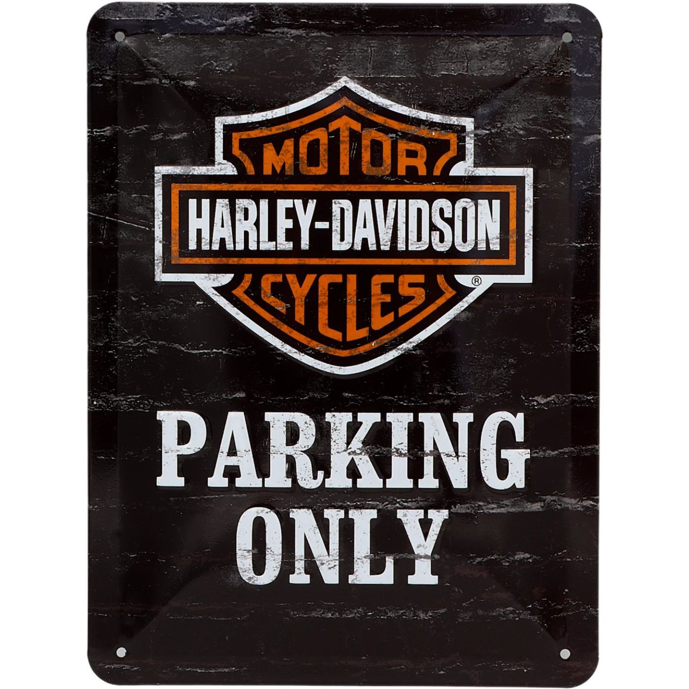 Harley-Davidson – Parking Only – Plåtskylt – 15×20 cm