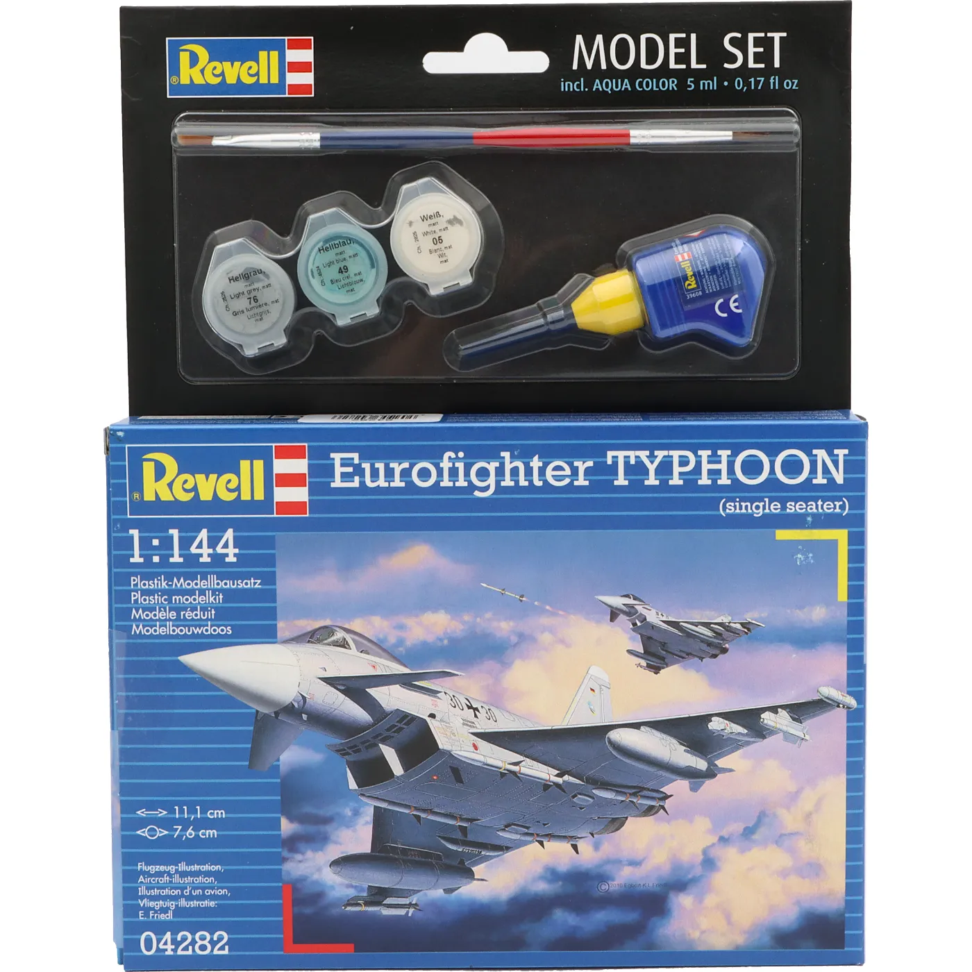 Eurofighter TYPHOON - Set med färg, lim och pensel - 04282 - Revell - 1:144
