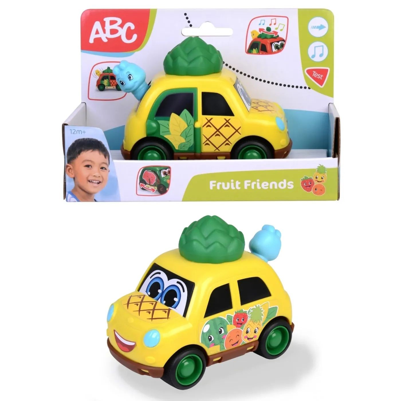 Ananas – Leksaksbil från 1 år – Fruit Friends – ABC