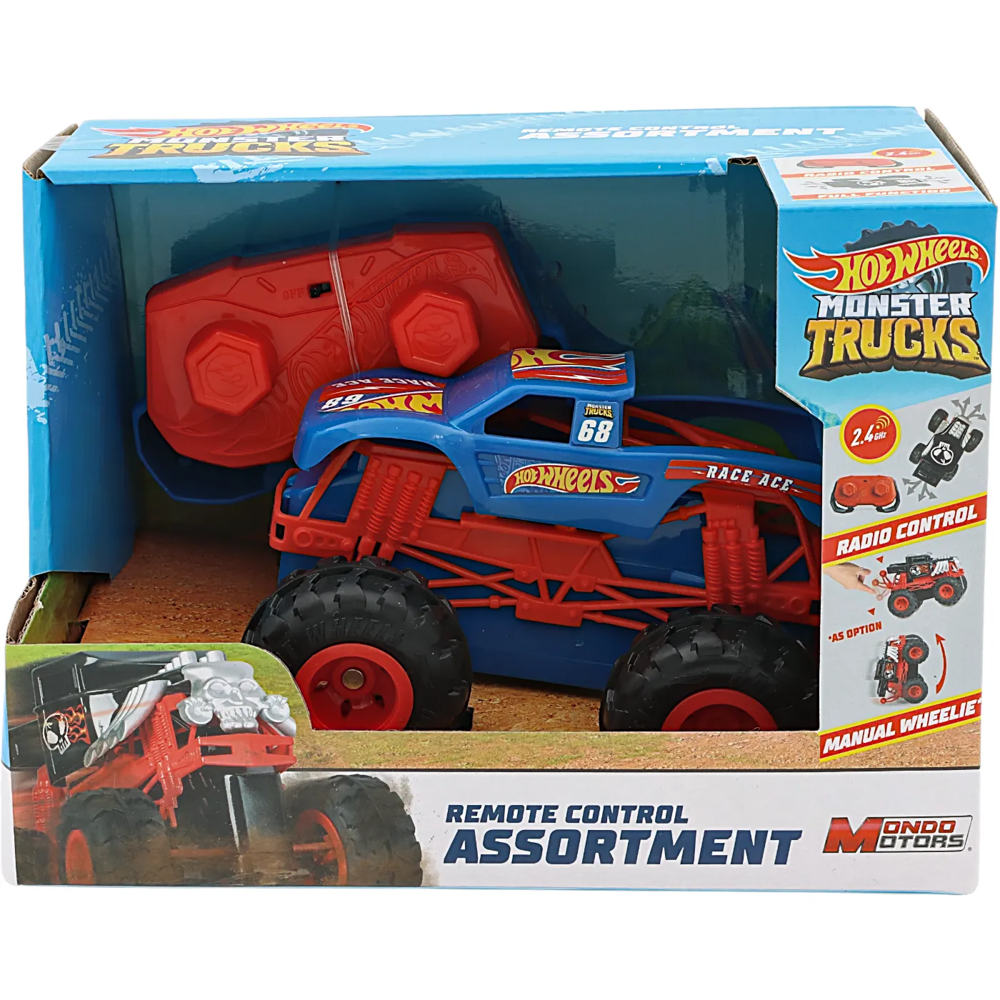 Hot Wheels Monster Trucks - Radiostyrd Bil - 11 cm (Race Ace)