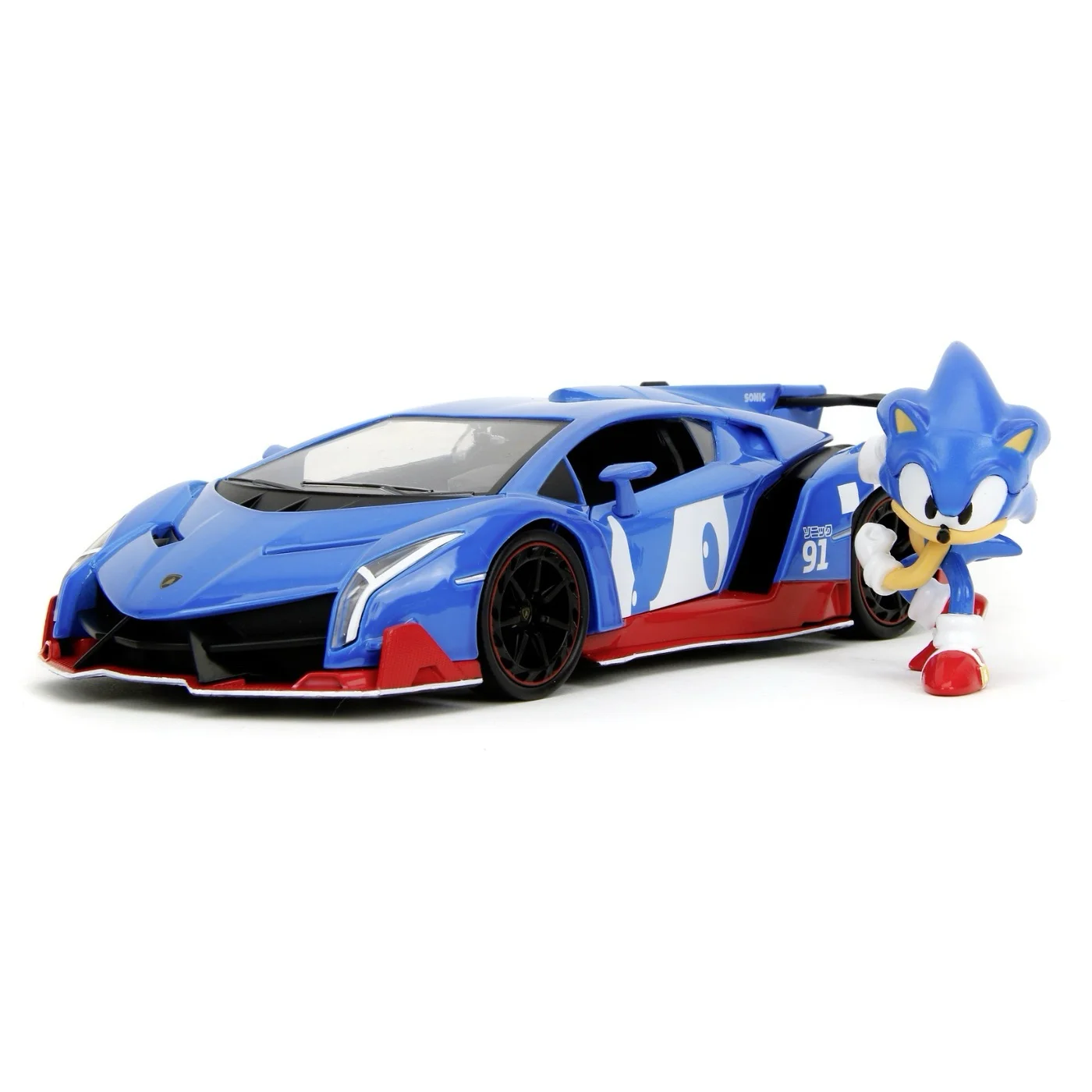 Läs mer om Lamborghini Veneno - Sonic the Hedgehog - Jada - 1:24