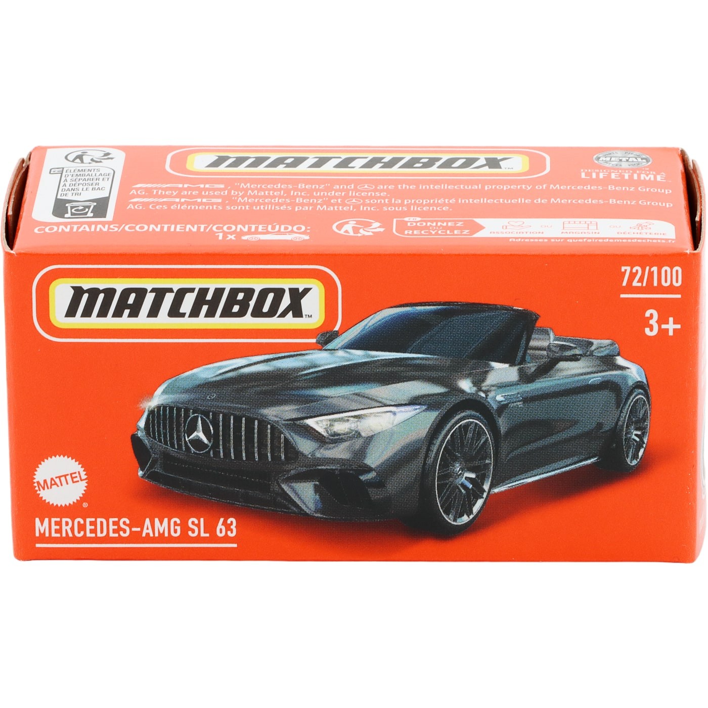 Läs mer om Mercedes-AMG SL 63 - Grå - Power Grab - Matchbox