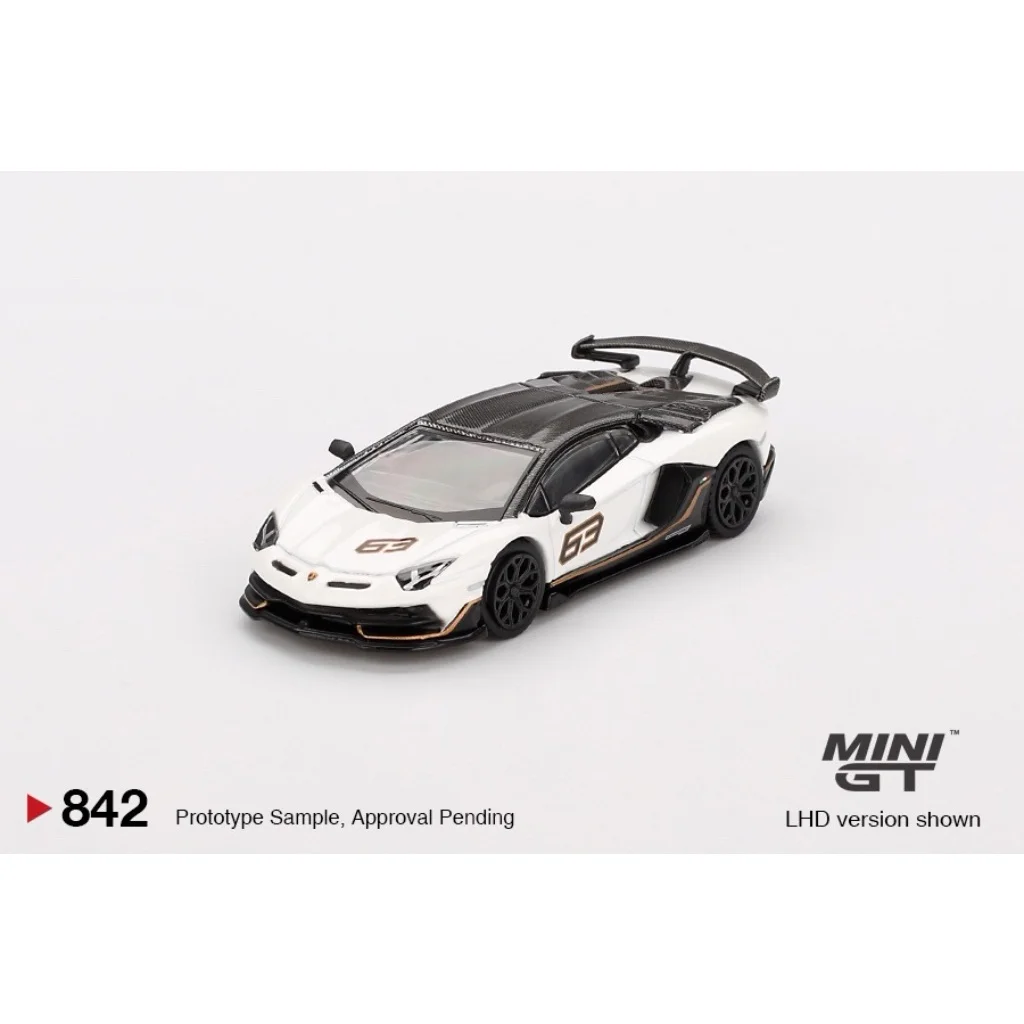 Lamborghini Aventador SVJ 63 - Bianco Asopo - Mini GT - 1:64
