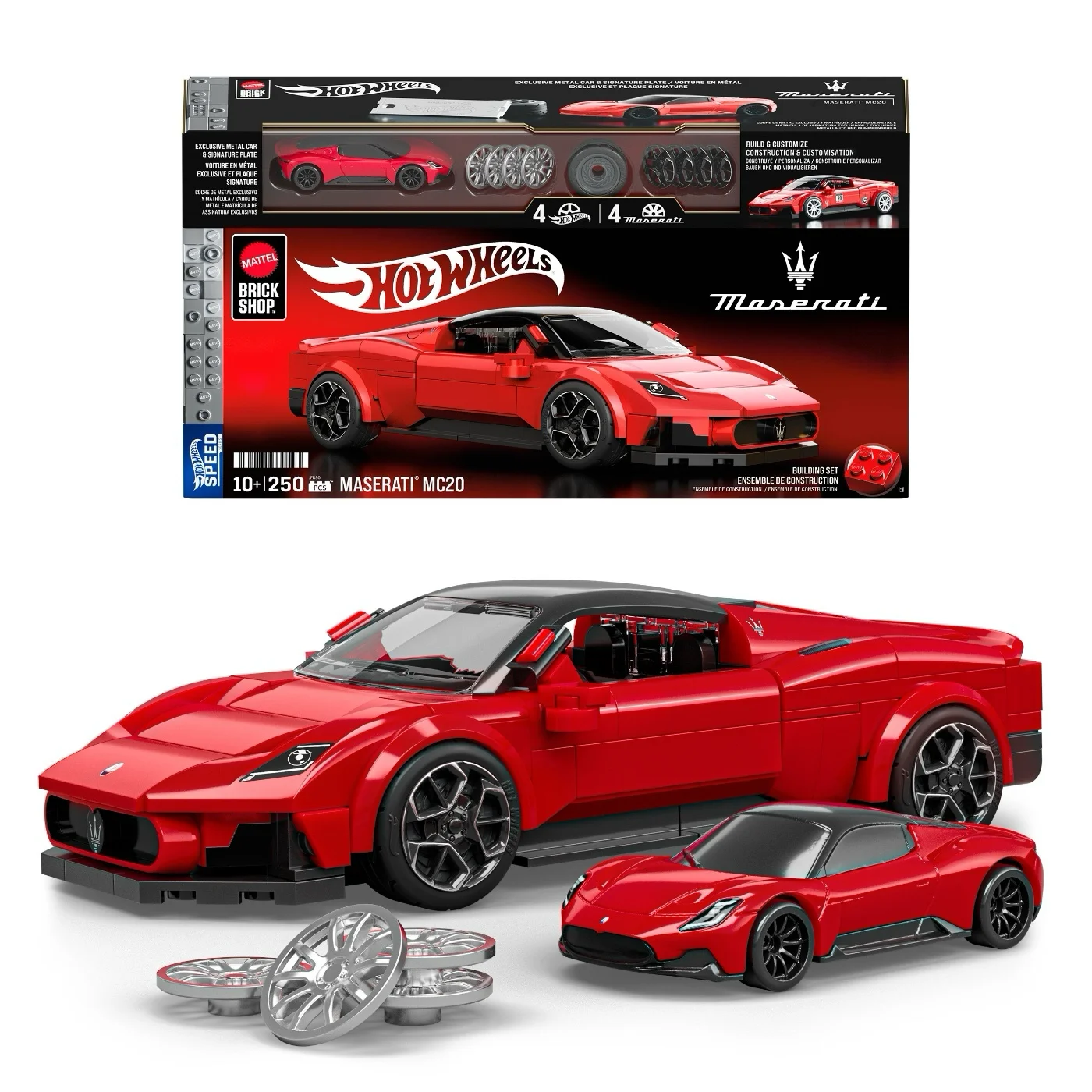 Maserati MC20 - Mattel Brick Shop - Klossbyggsats - Hot Wheels Speed Series