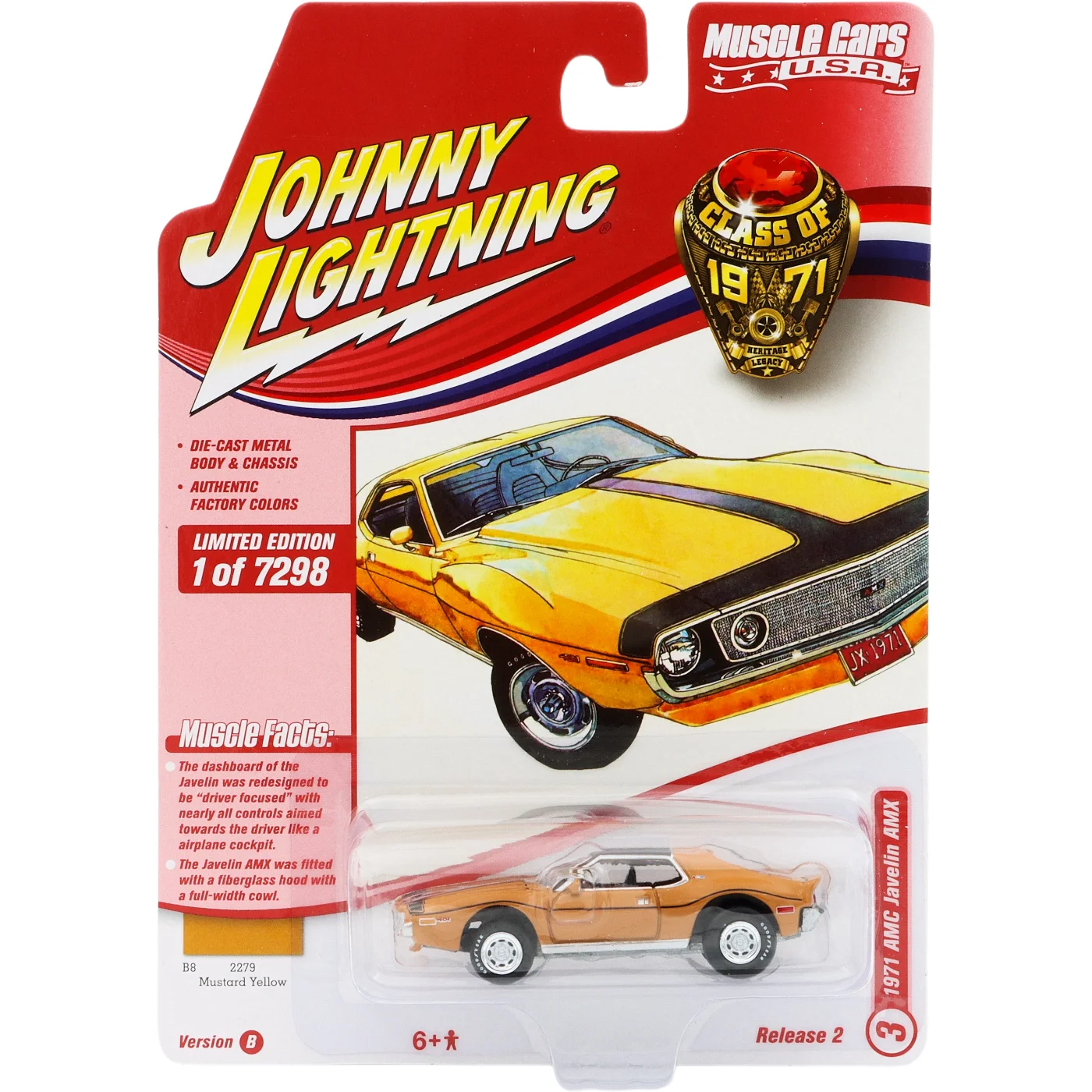 1971 AMC Javelin AMX - Gulbrun - Johnny Lightning - 1:64