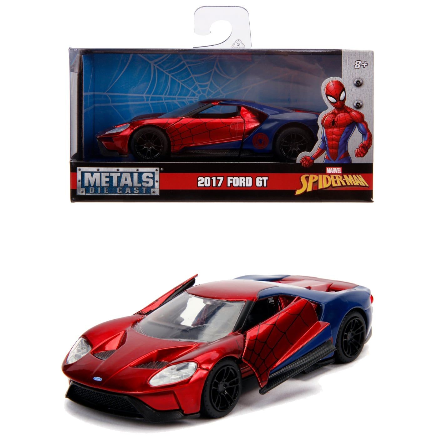 Marvel Spiderman 2017 Ford GT – Jada Toys – 1:32