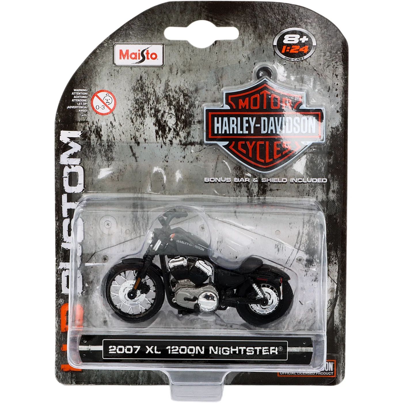 2007 XL 1200N Nightster – Harley – Svart – Maisto – 1:24