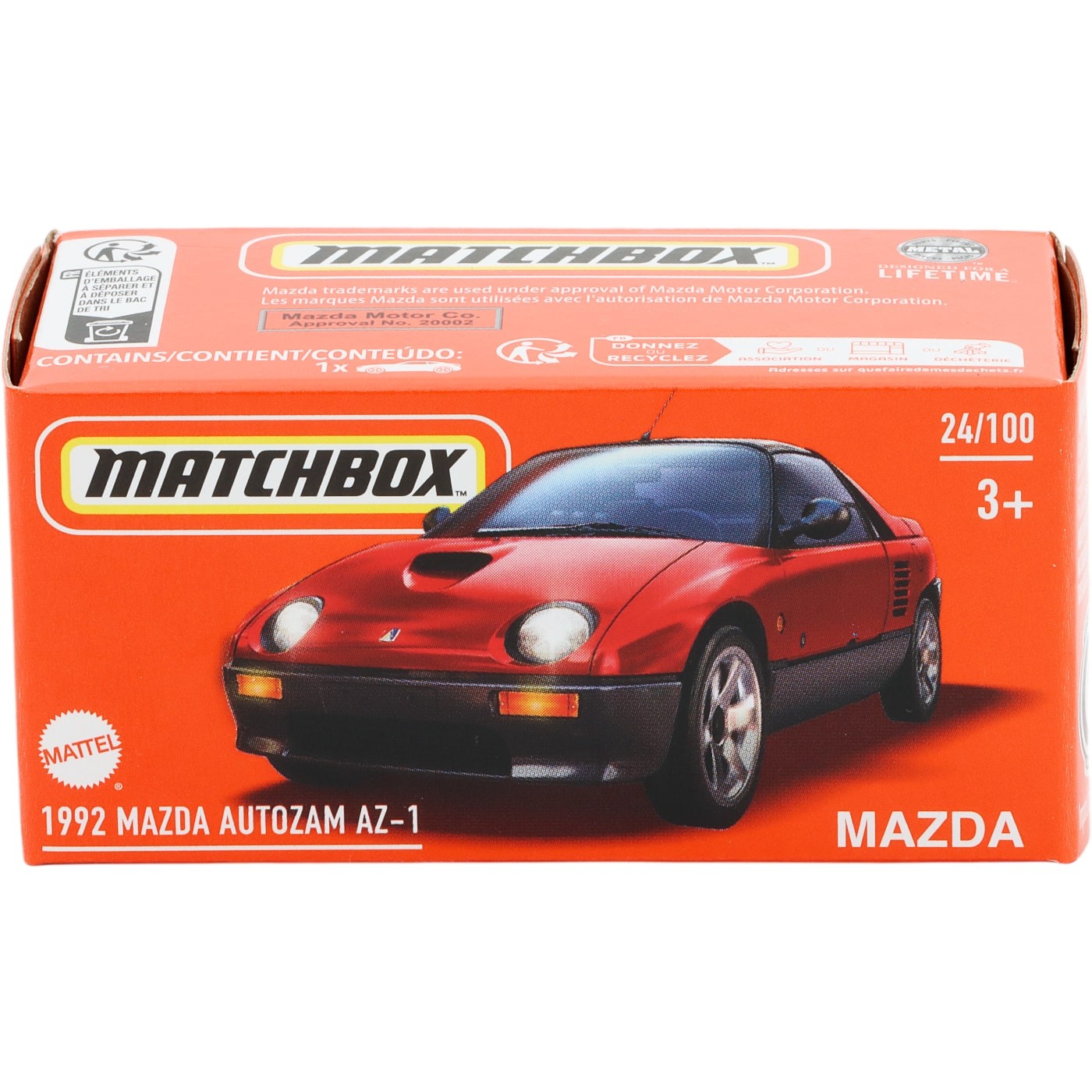 1992 Mazda Autozam AZ-1 – Röd – Power Grab – Matchbox