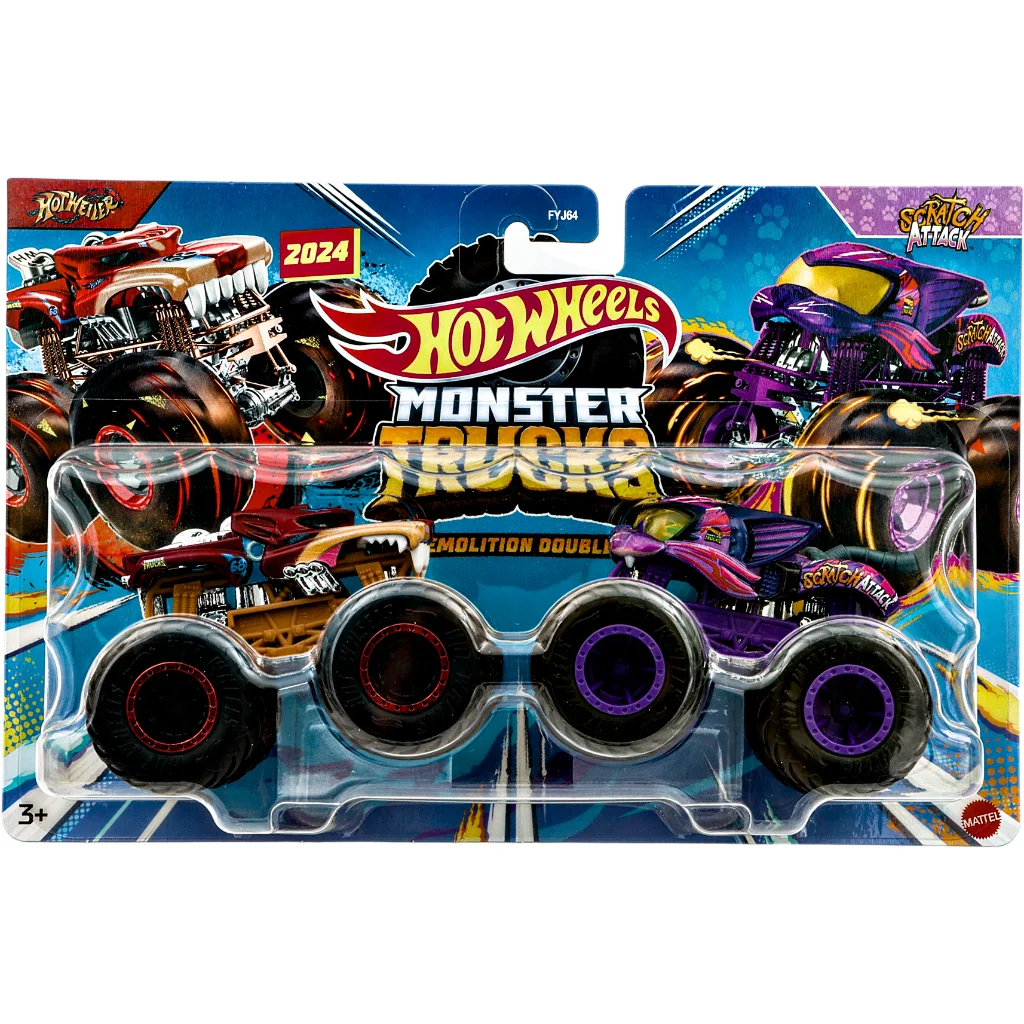 Hotweiler + Scratch Attack – Monster Trucks – Hot Wheels