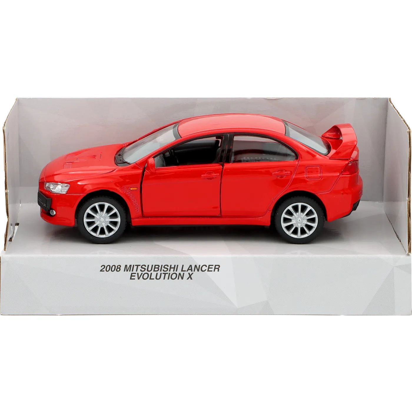 2008 Mitsubishi Lancer Evolution X – Röd – Kinsmart – 1:36