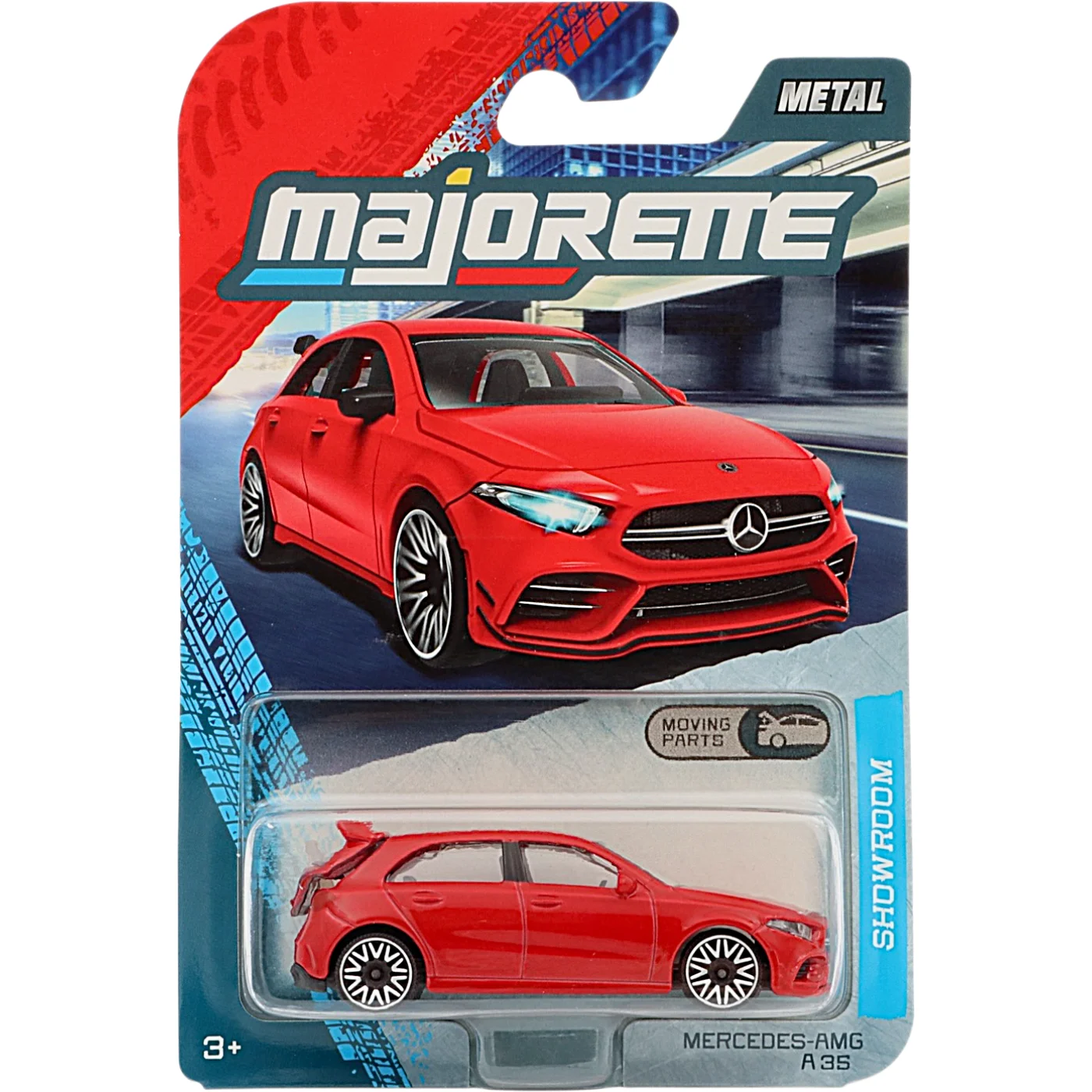 Mercedes-AMG A35 - Röd - Showroom Premium Cars - Majorette - 7 cm