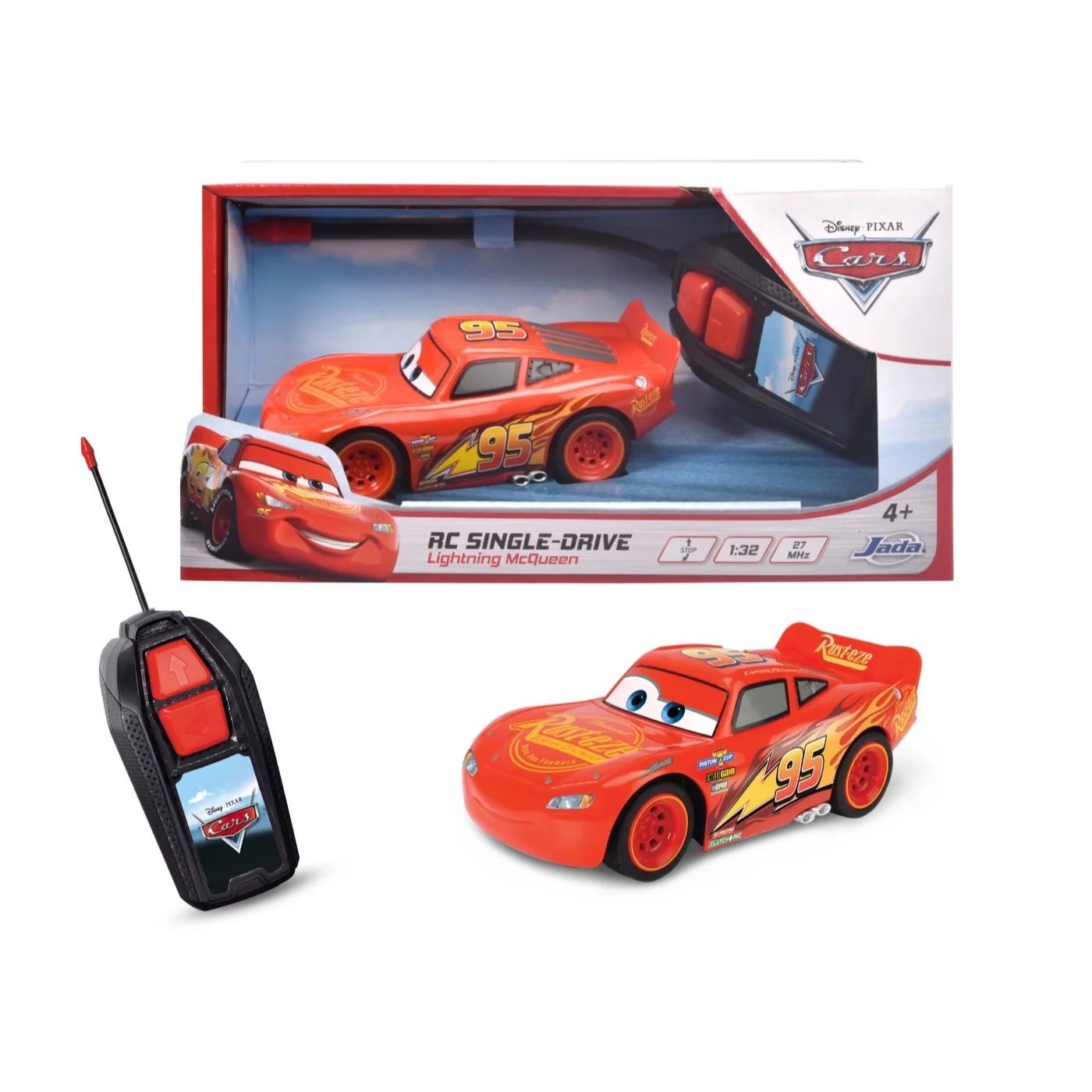 Lightning McQueen - RC Single-Drive - Radiostyrd - Jada