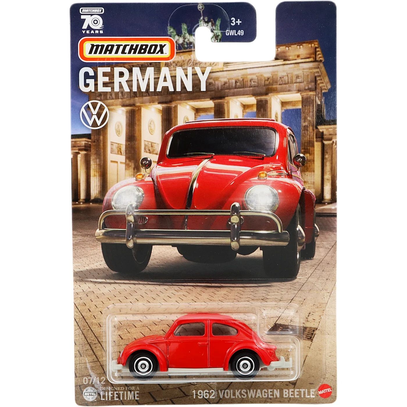 1962 Volkswagen Beetle – Röd – Germany 7/12 – Matchbox