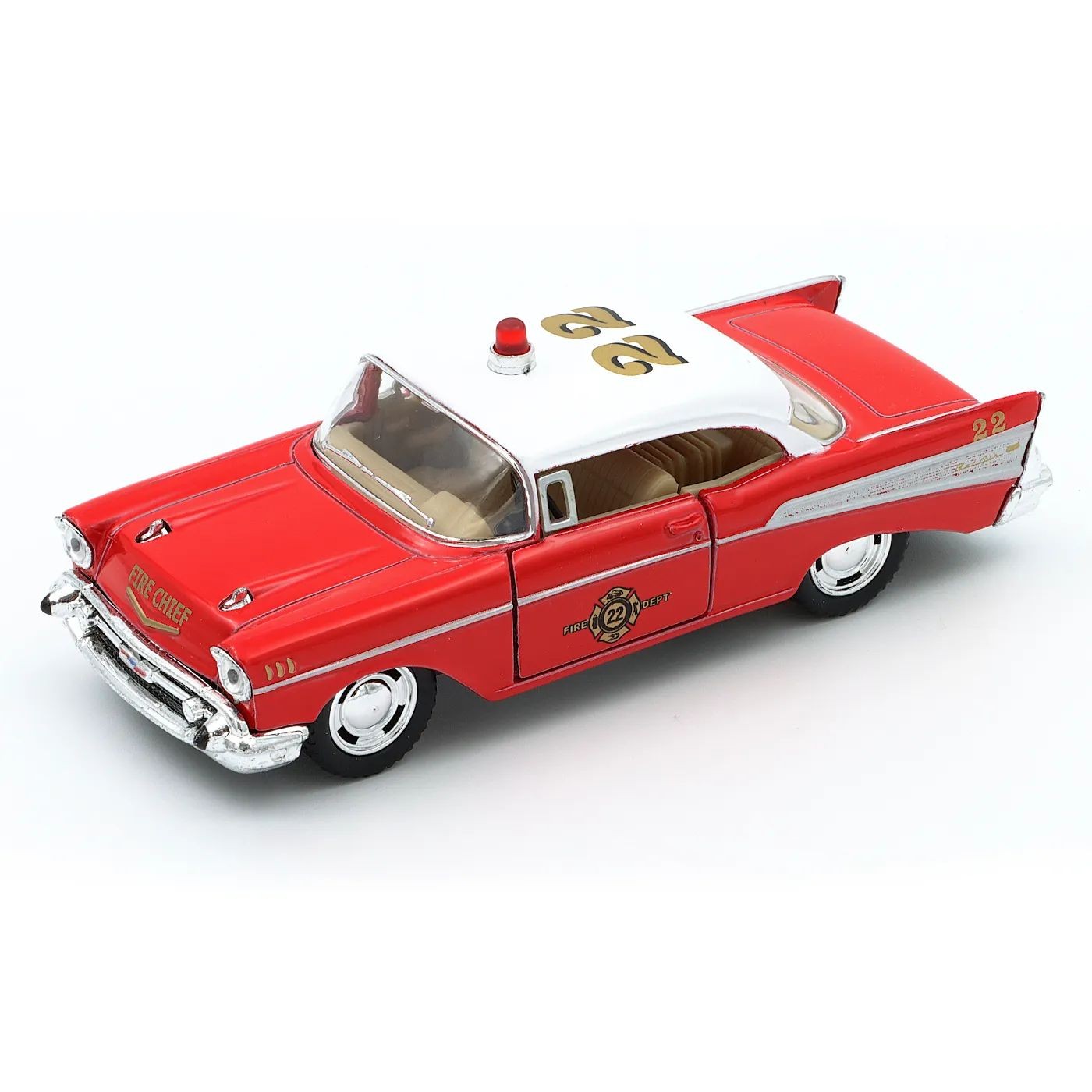 1957 Chevrolet Bel Air – Brandbil – Kinsmart – 1:40