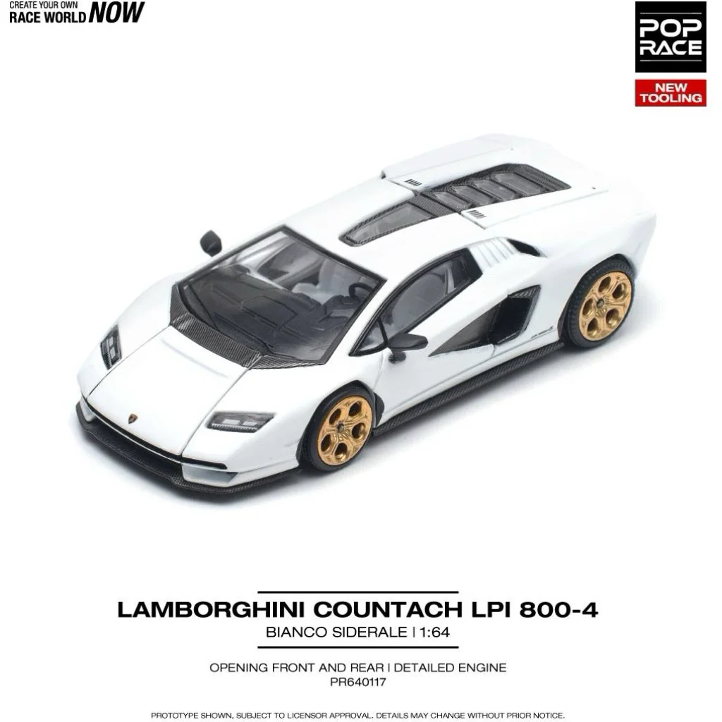 Lamborghini Countach LPI 800-4 - Vit - Pop Race - 1:64