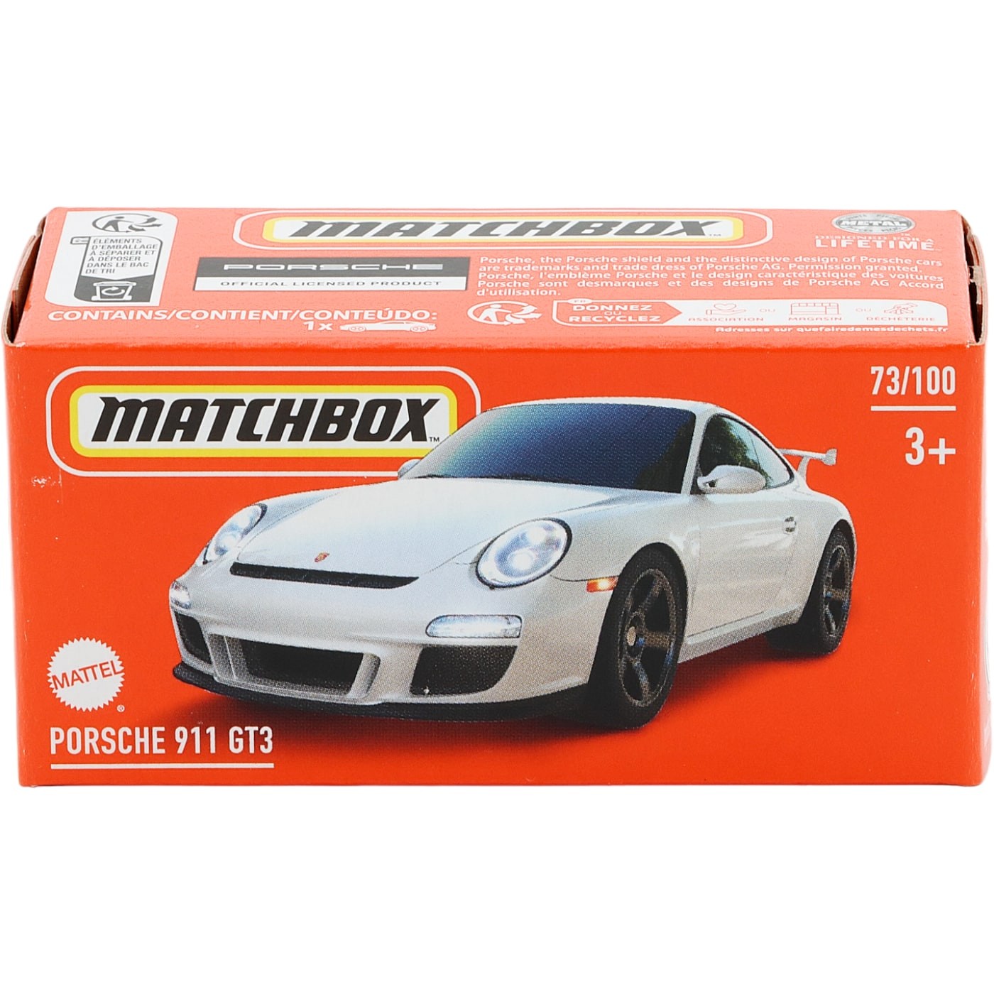 Porsche 911 GT3 – Vit – Power Grab – Matchbox