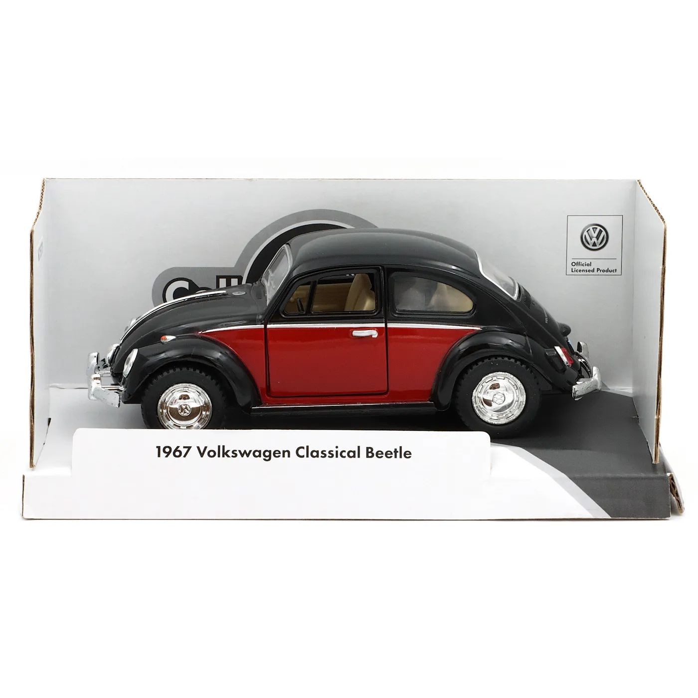 1967 Volkswagen Classical Beetle – Svart och Röd – Kinsmart