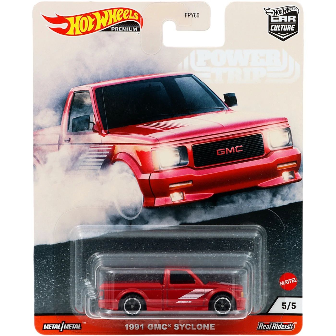 1991 GMC Syclone – Power Trip – Röd – Hot Wheels