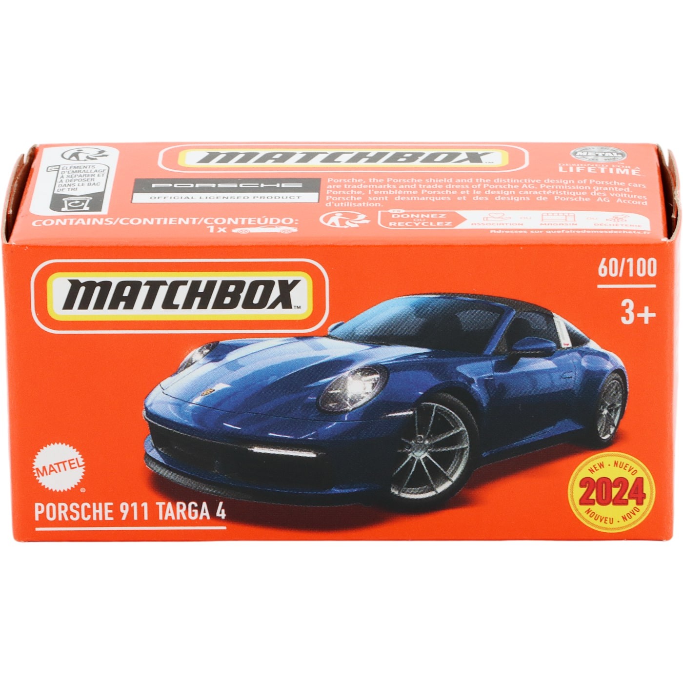 Läs mer om Porsche 911 Targa 4 - Blå - Power Grab - Matchbox