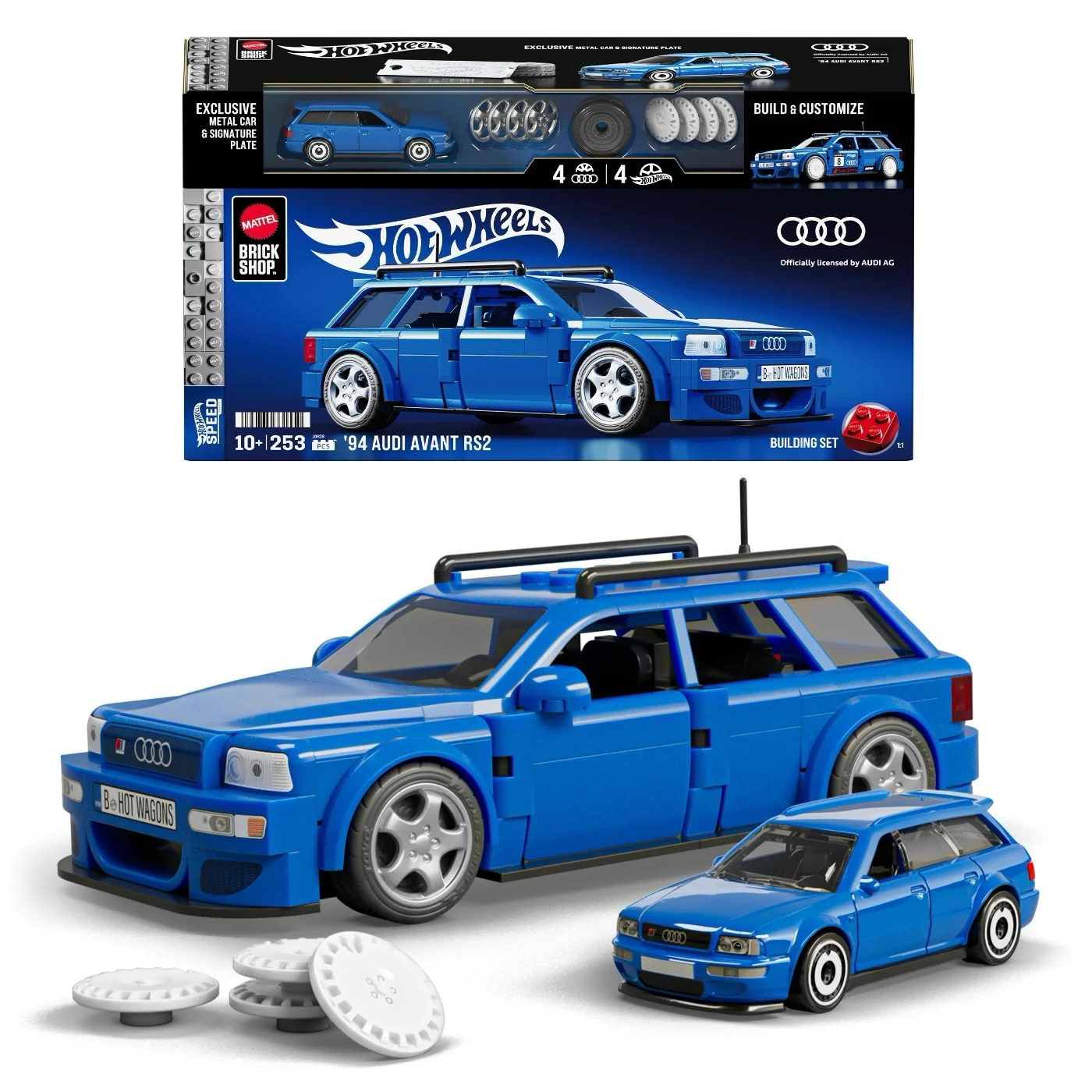 '94 Audi Avant RS2 - Mattel Brick Shop - Klossbyggsats - Hot Wheels Speed Series