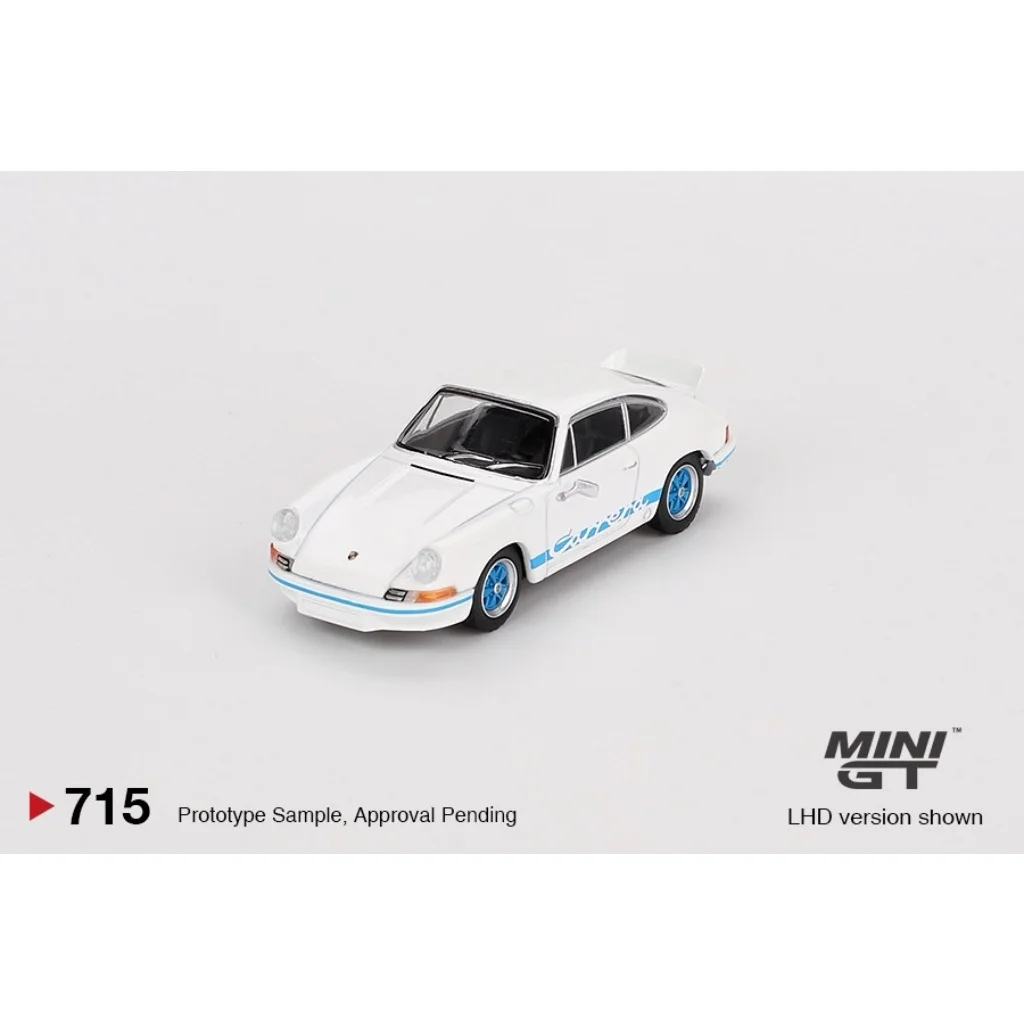 Porsche 911 Carrera RS 2.7 - Vit/Blå - RHD - Mini GT - 1:64
