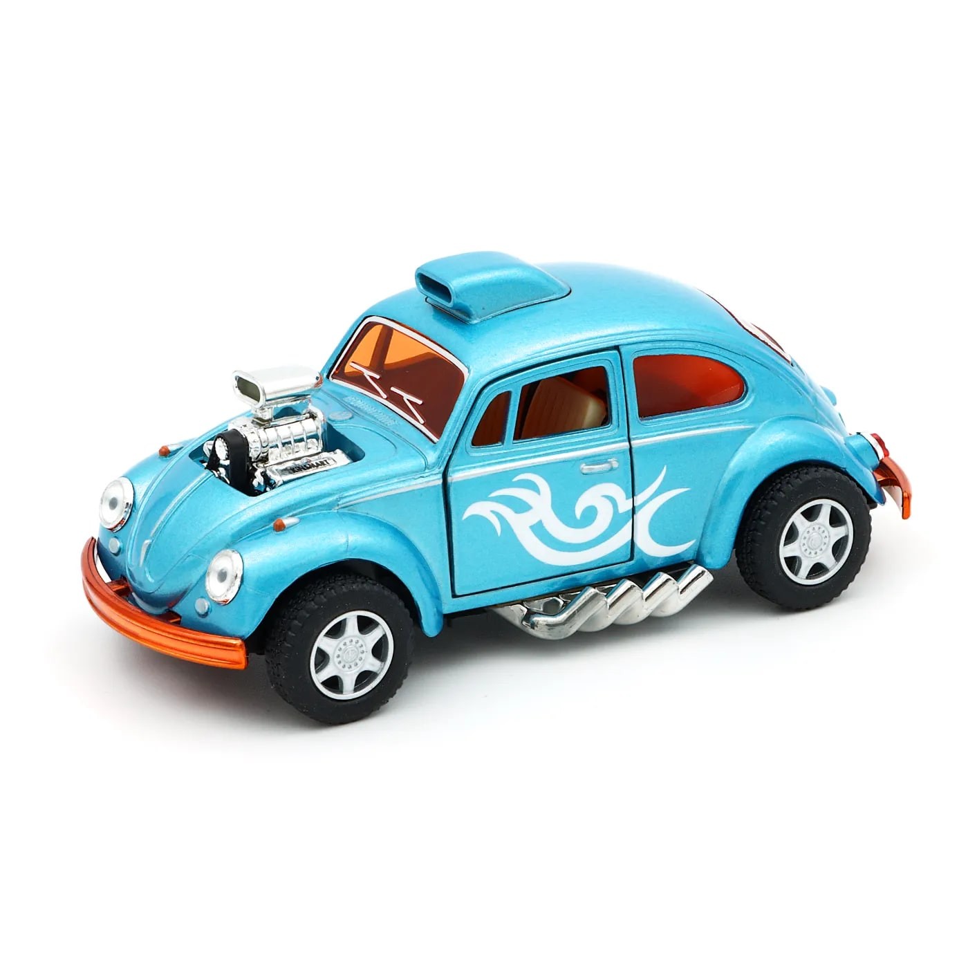 Volkswagen Beetle Custom Dragracer – Blå – Kinsmart – 1:32