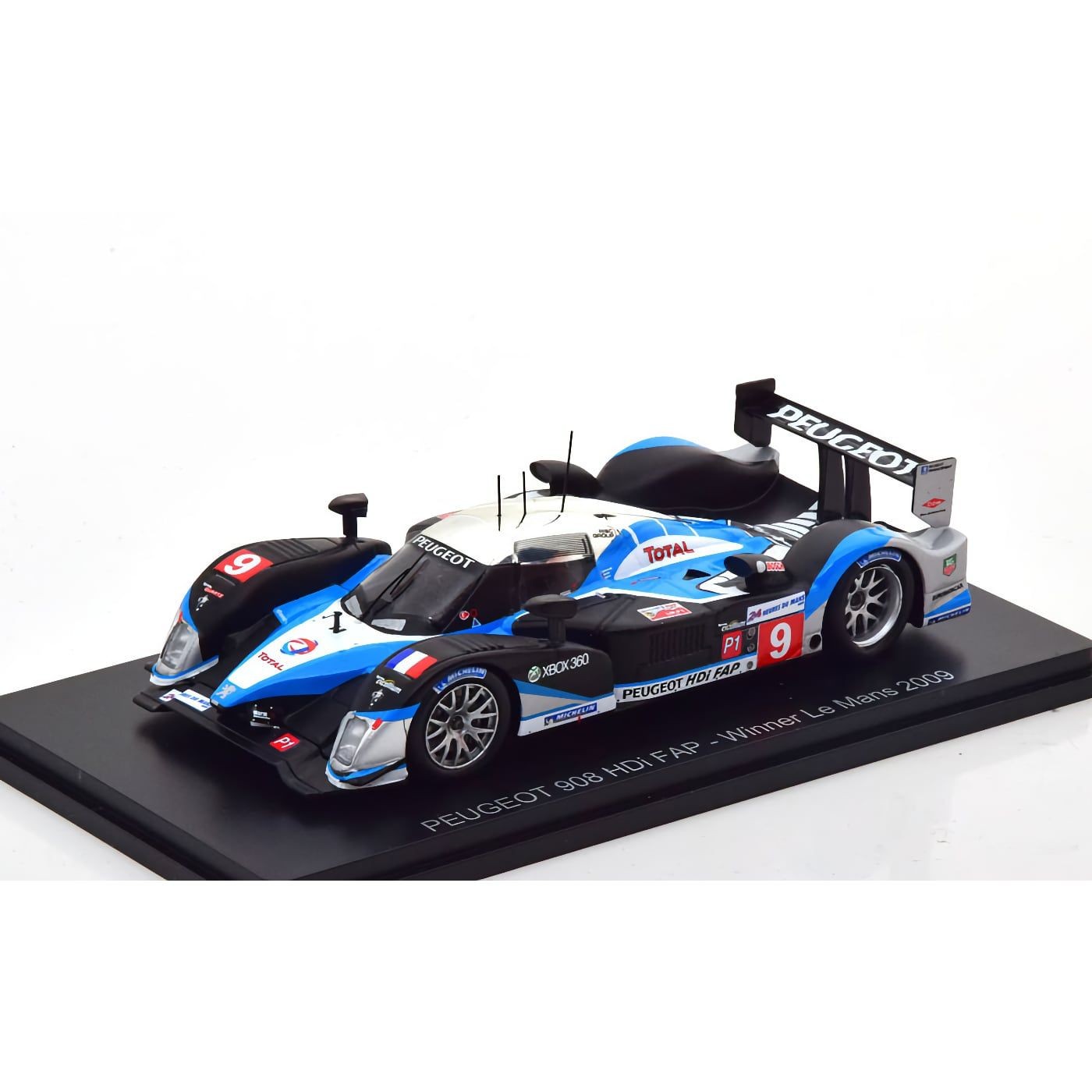 Miniature Spark 1/43 - Peugeot 908 HDI FAP N°9 Vainqueur Le Mans 2009