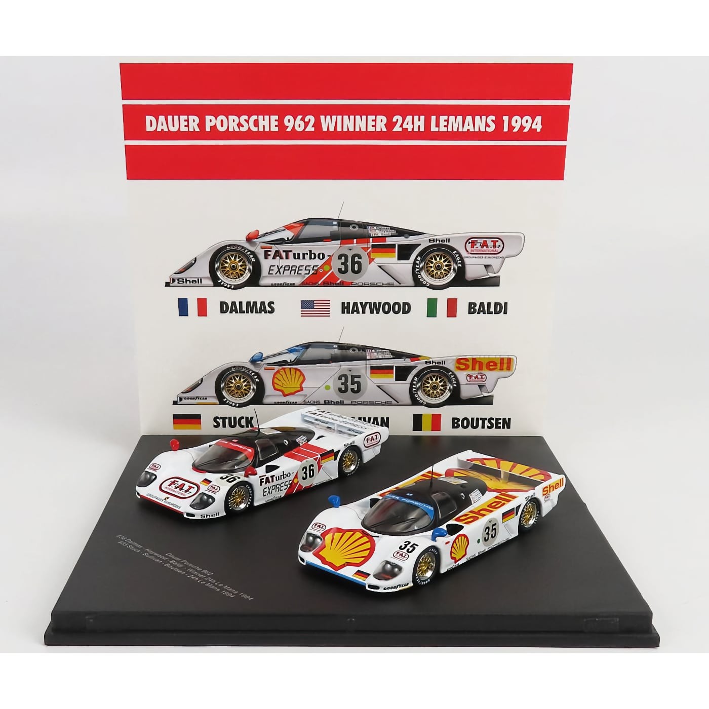 Werk83 1/43 – Dauer Porsche 962 C #35 Shell Le Mans 1994 – Miniature De Collection