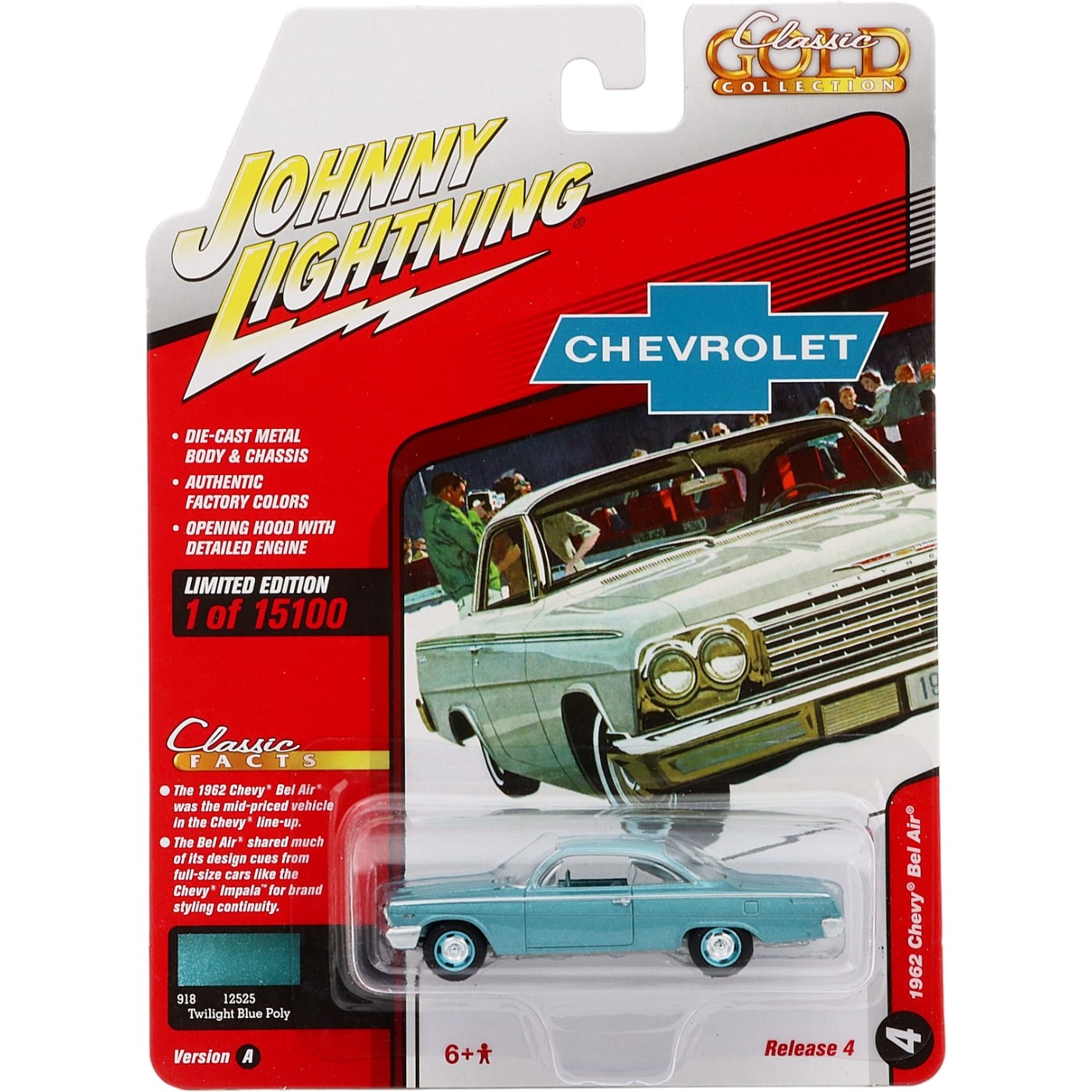 1962 Chevy Bel Air – Blå – Johnny Lightning – 1:64