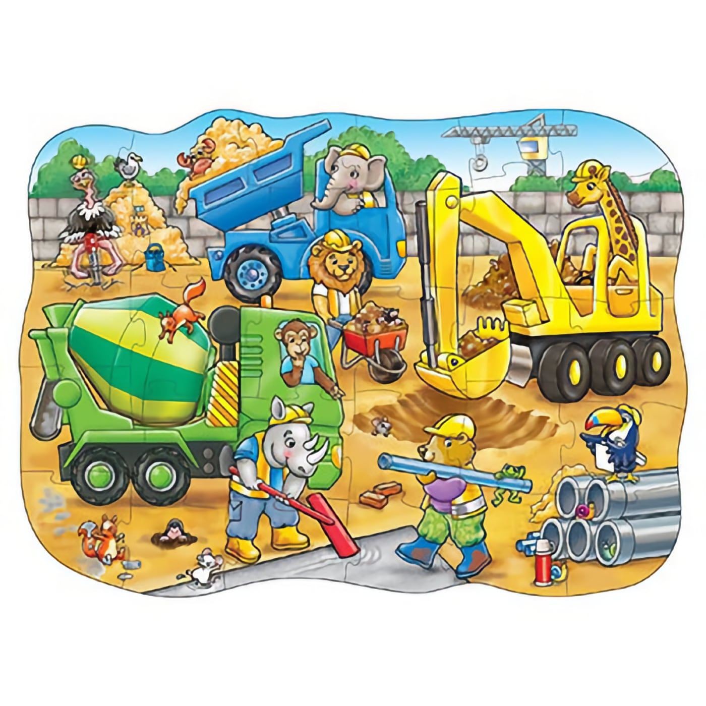 Läs mer om Pussel byggarbetsplats - Busy Builders - Orchard Toys