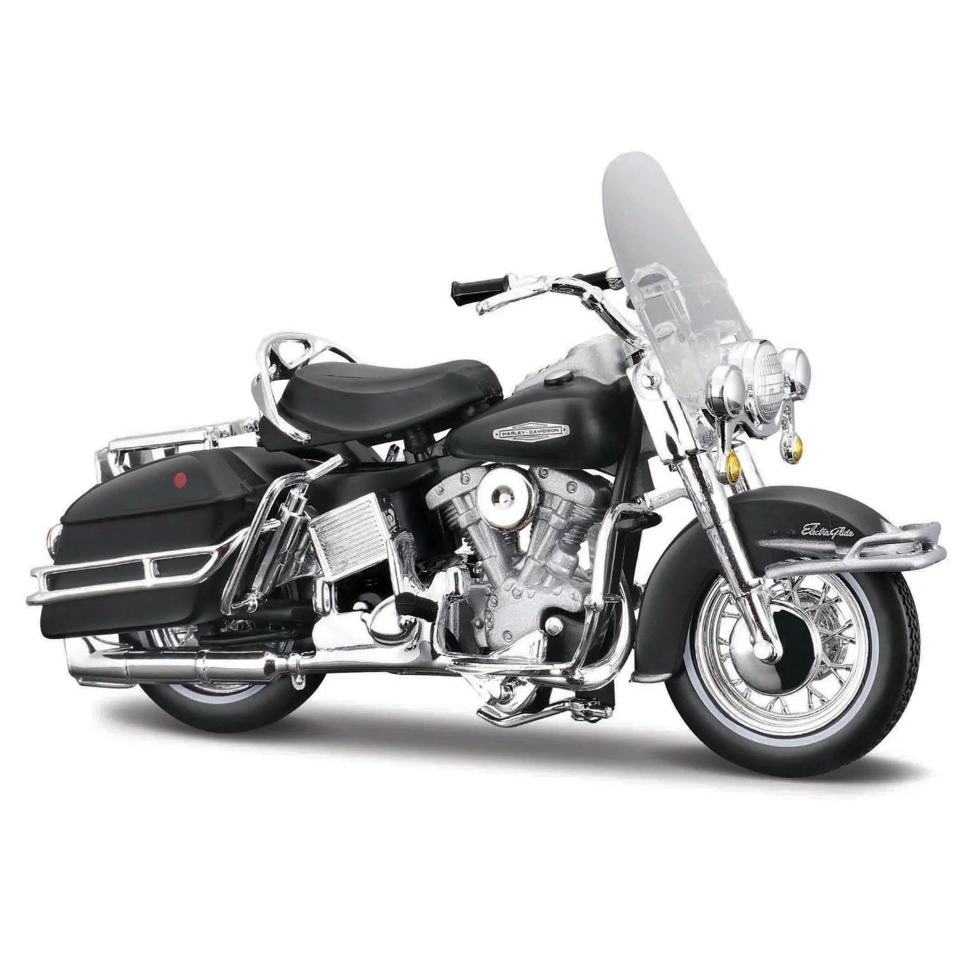 1966 FLH Electra Glide - Harley - Svart - Maisto - 1:18