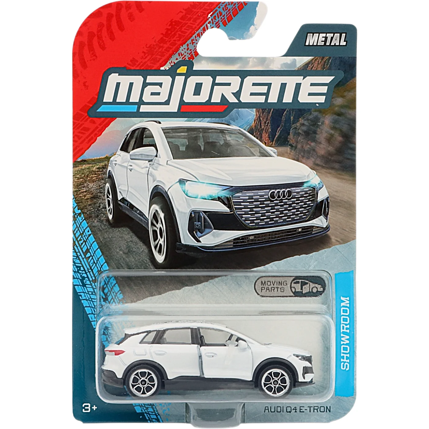 Audi Q4 E-Tron - Vit - Showroom Premium Cars - Majorette - 7 cm