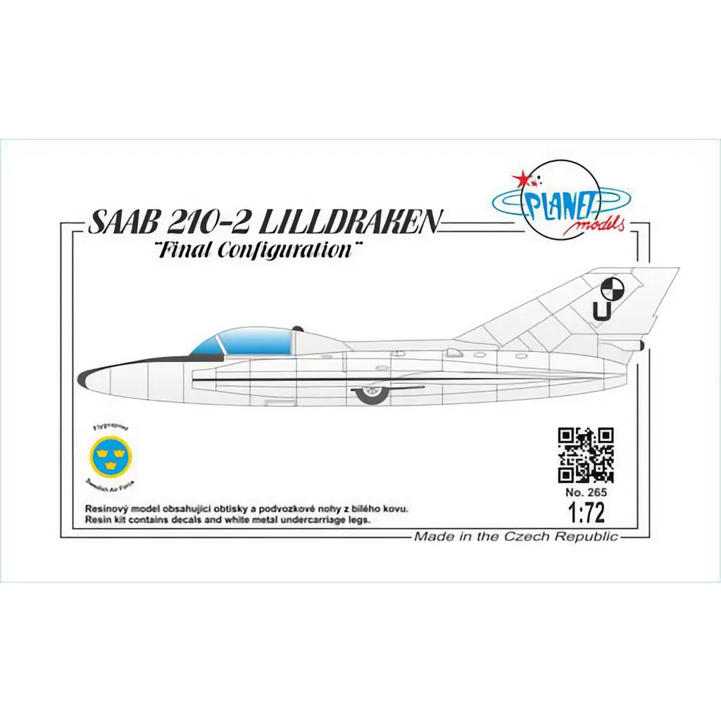 SAAB 210-2 Lilldraken "Final Conf." - Planet Models - 1:72