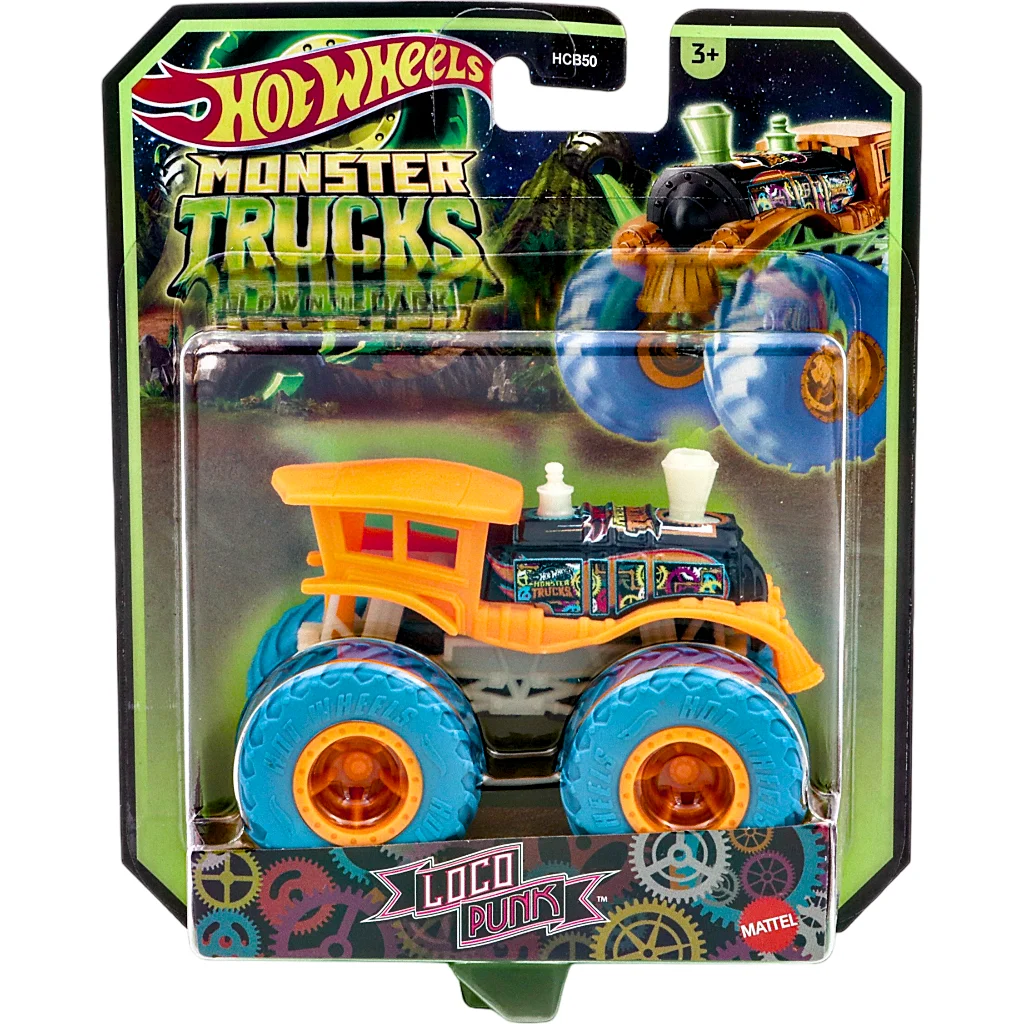 Läs mer om Loco Punk - Monster Trucks - Glow in the Dark - Hot Wheels