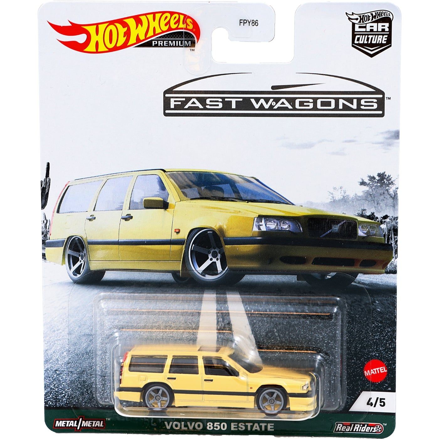 Läs mer om Volvo 850 Estate - Fast Wagons - Gul - Hot Wheels