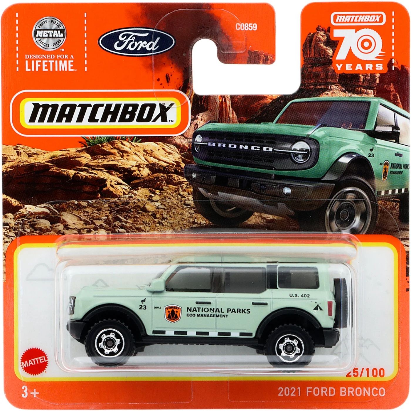 2021 Ford Bronco – Mintgrön – Matchbox 70 Years – Matchbox