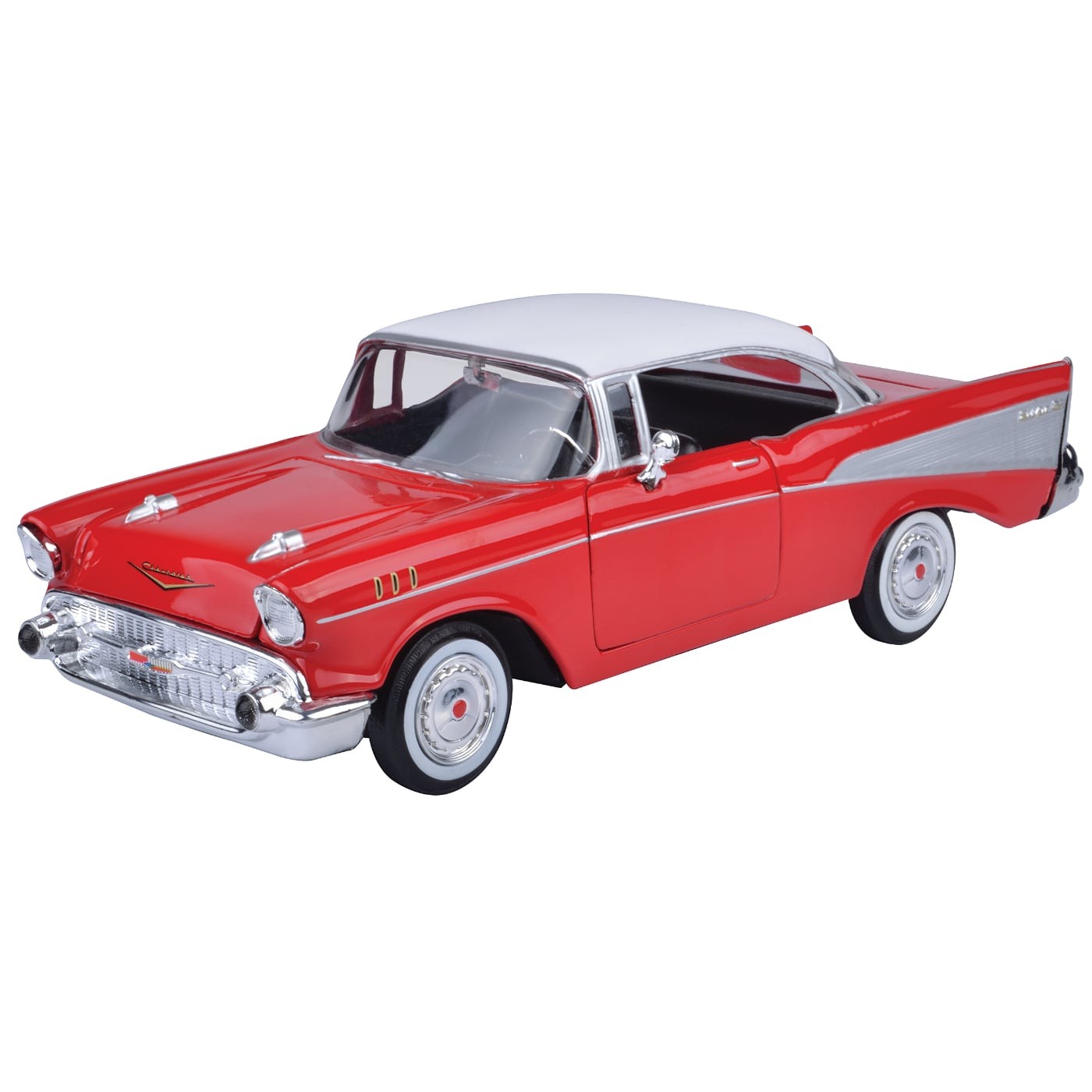 1957 Chevy Bel Air – Röd / Vit – Motormax – 1:24