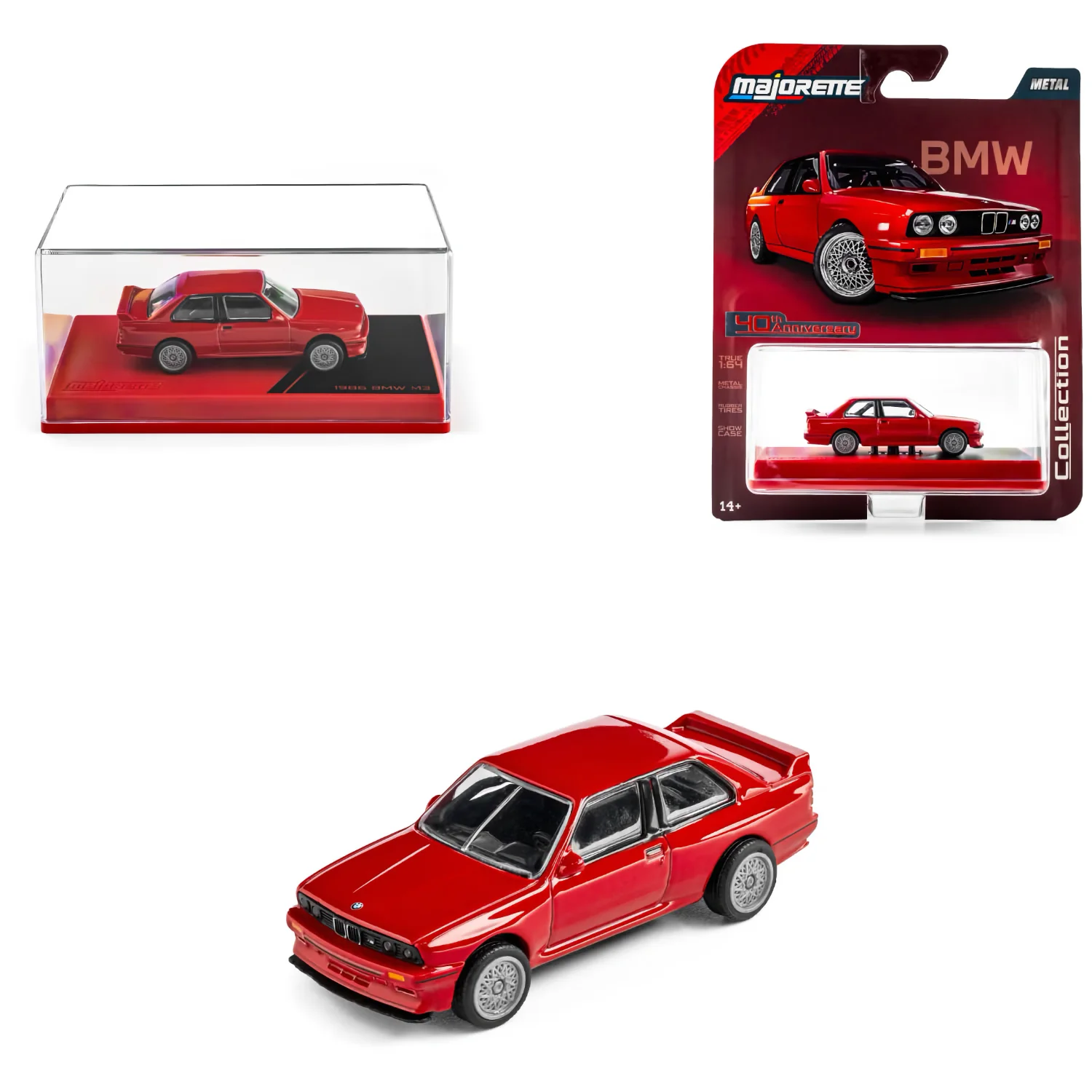 1986 BMW M3 - Röd - Collection Series - Majorette - 1:64