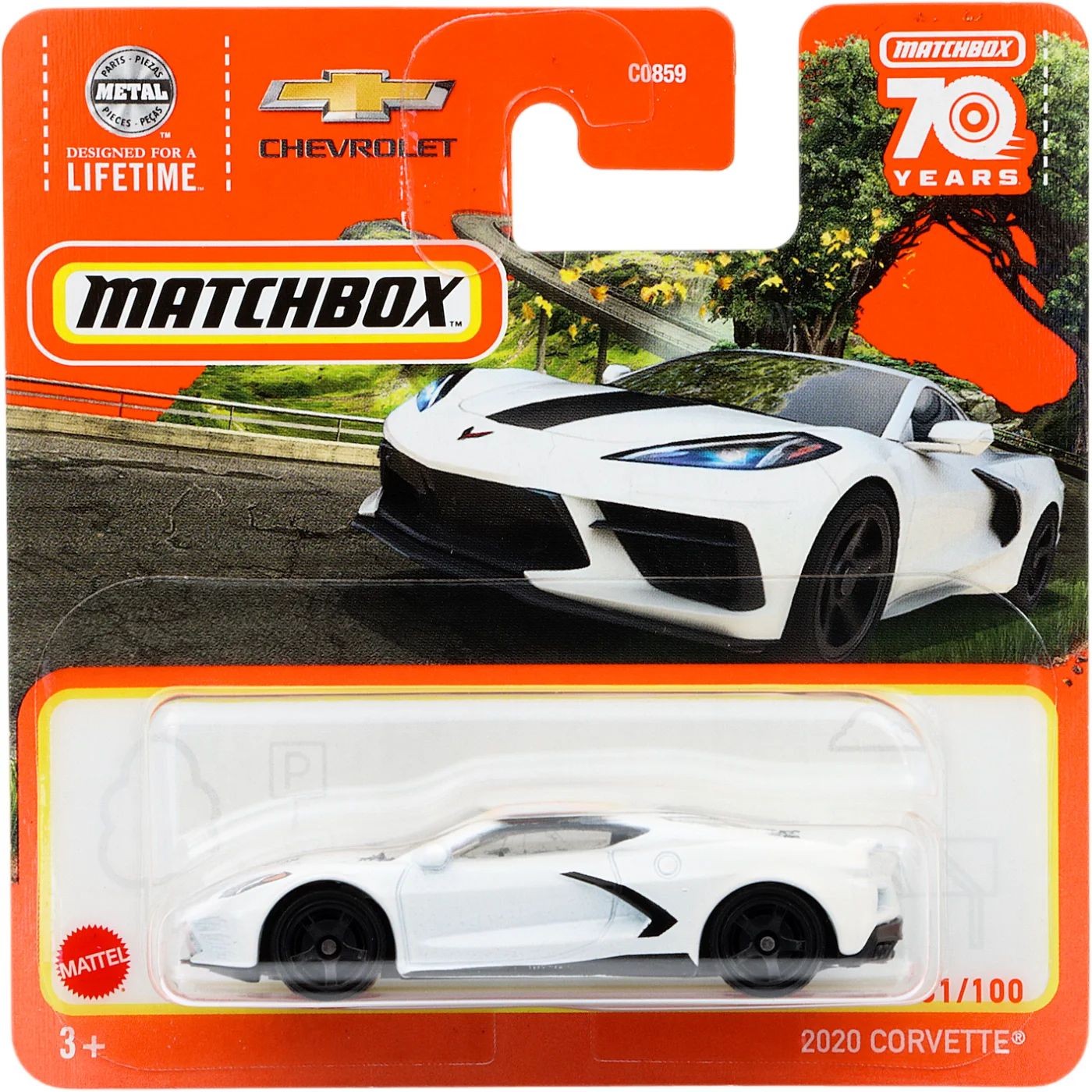 2020 Corvette – Vit – Matchbox 70 Years – Matchbox