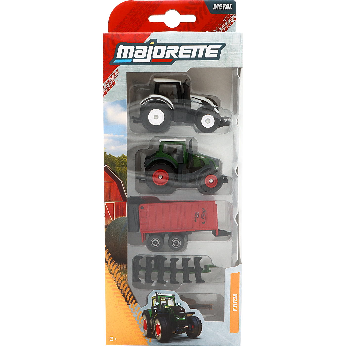 5-pack med traktorer och tillbehör - Majorette - Farm - Set 2