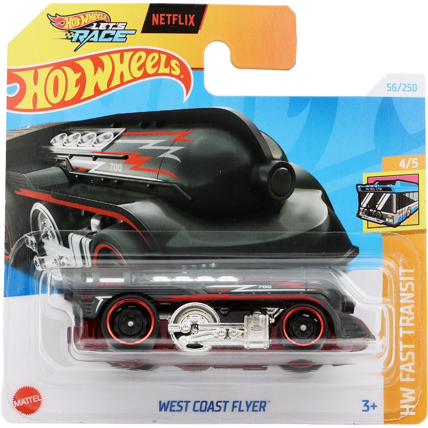 Läs mer om West Coast Flyer - Svart - Lets Race - Netflix - Hot Wheels