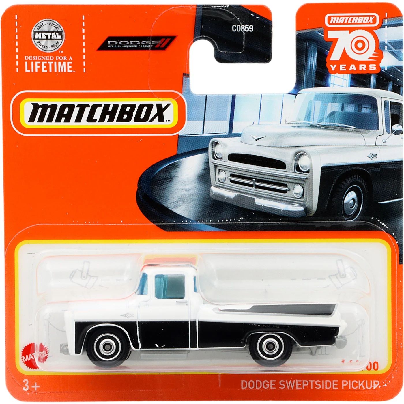 Dodge Sweptside Pickup – Vit – Matchbox 70 Years – Matchbox