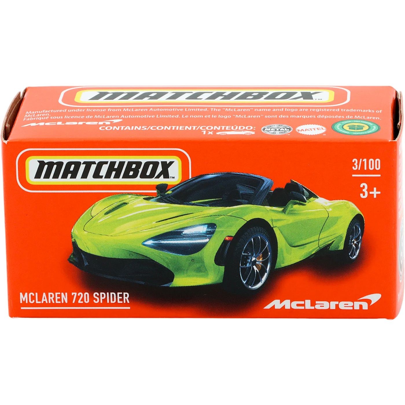 Läs mer om McLaren 720 Spider - Grön - Power Grab - Matchbox