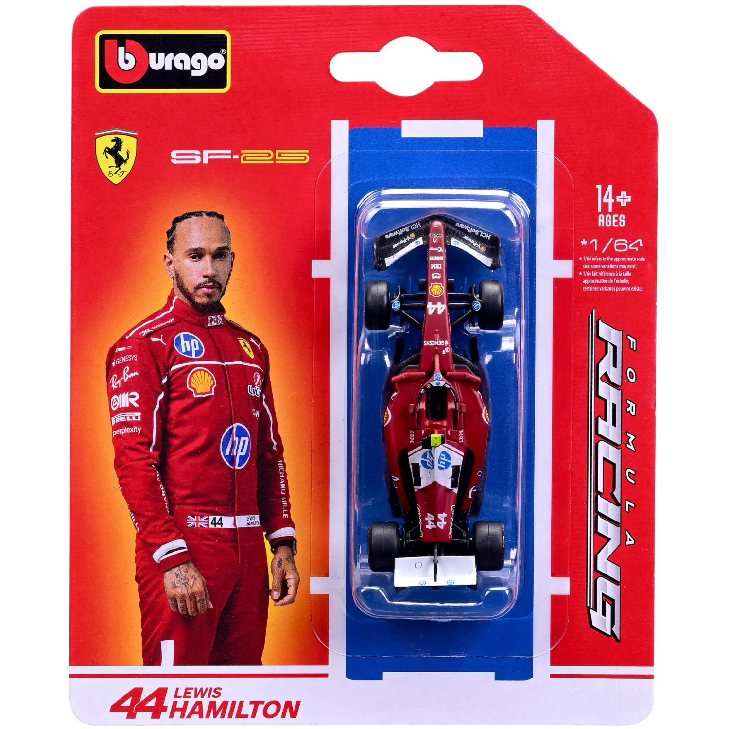 Ferrari SF-25 - #44 Lewis Hamilton - F1 2025 - Bburago - 1:64