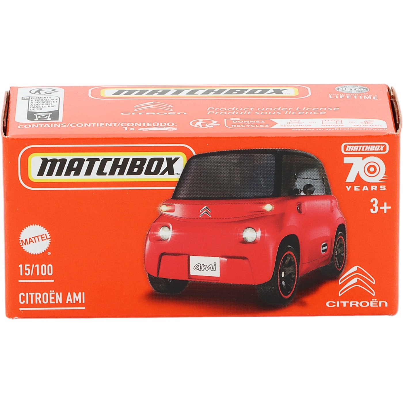 Läs mer om Citroën AMI - Röd - Power Grab - Matchbox