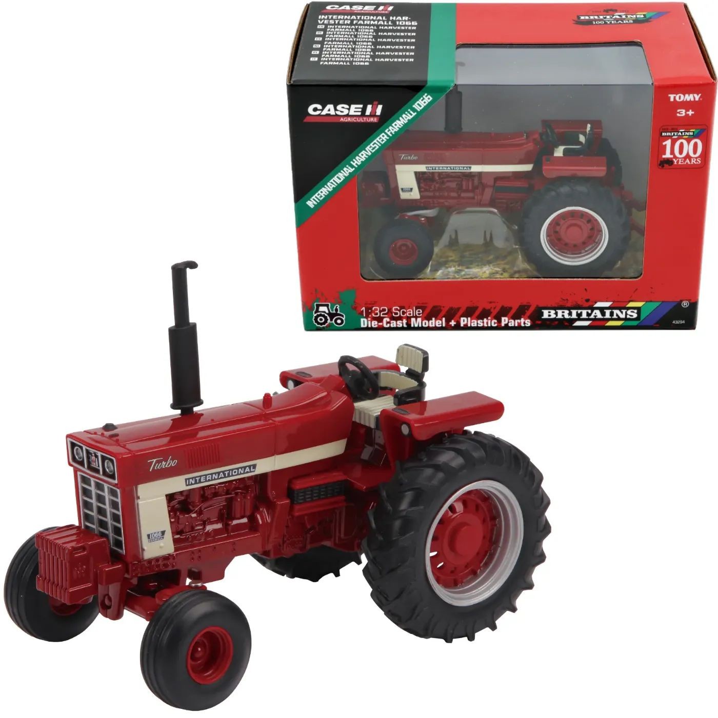 Läs mer om International Harvester Farmall 1066 Turbo - Britains - 1:32