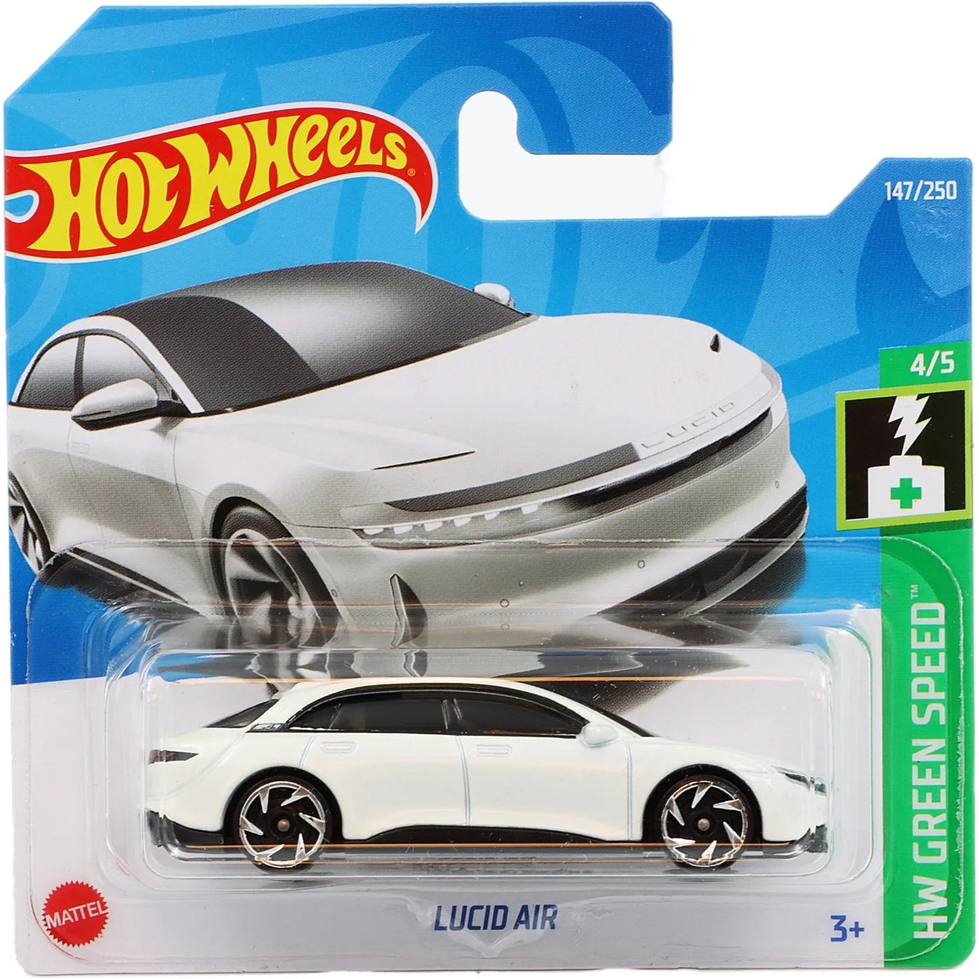 Läs mer om Lucid Air - HW Green Speed 4/5 - Vit - Hot Wheels