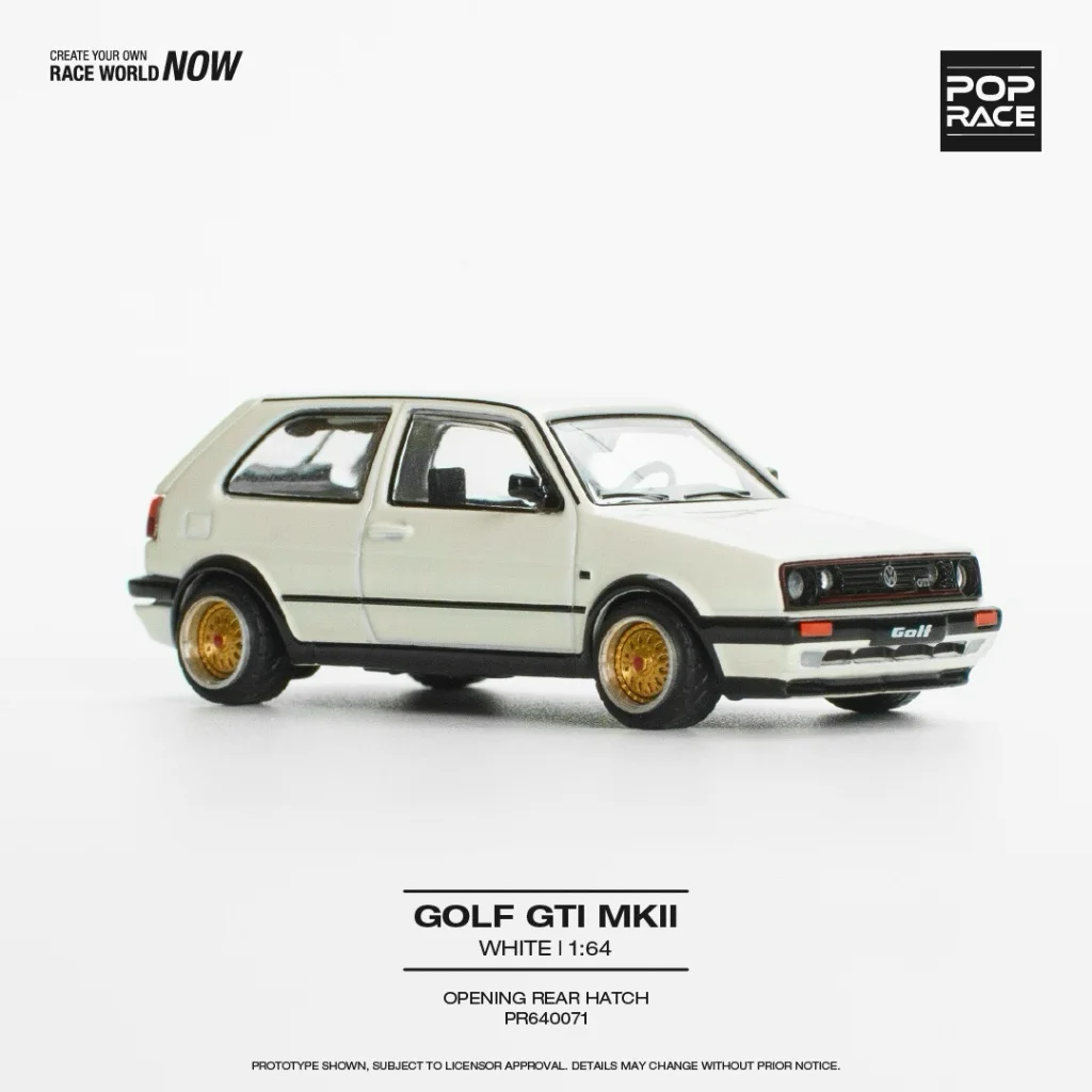 Volkswagen Golf GTI MK2 – Vit – 71 – Pop Race – 1:64